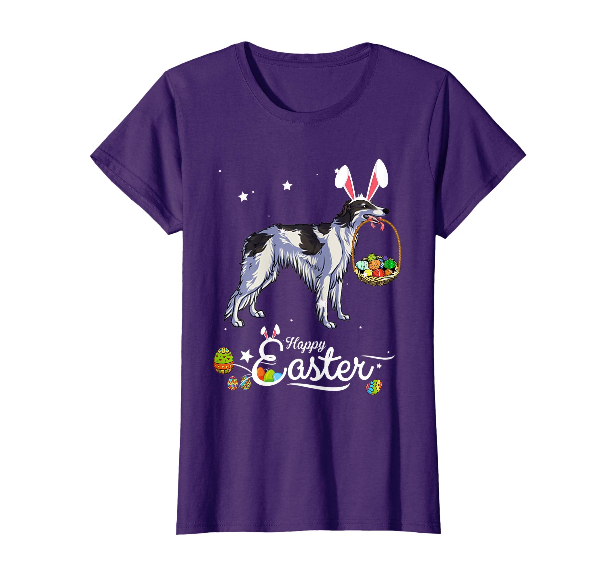 Borzoi Dog With Bunny Hat Easter Costume T Shirt