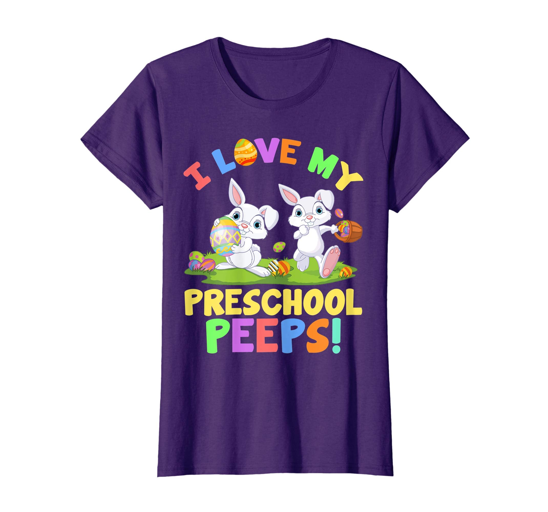 I Love My Preschool Peeps Bunnies Easter Teacher Shirt