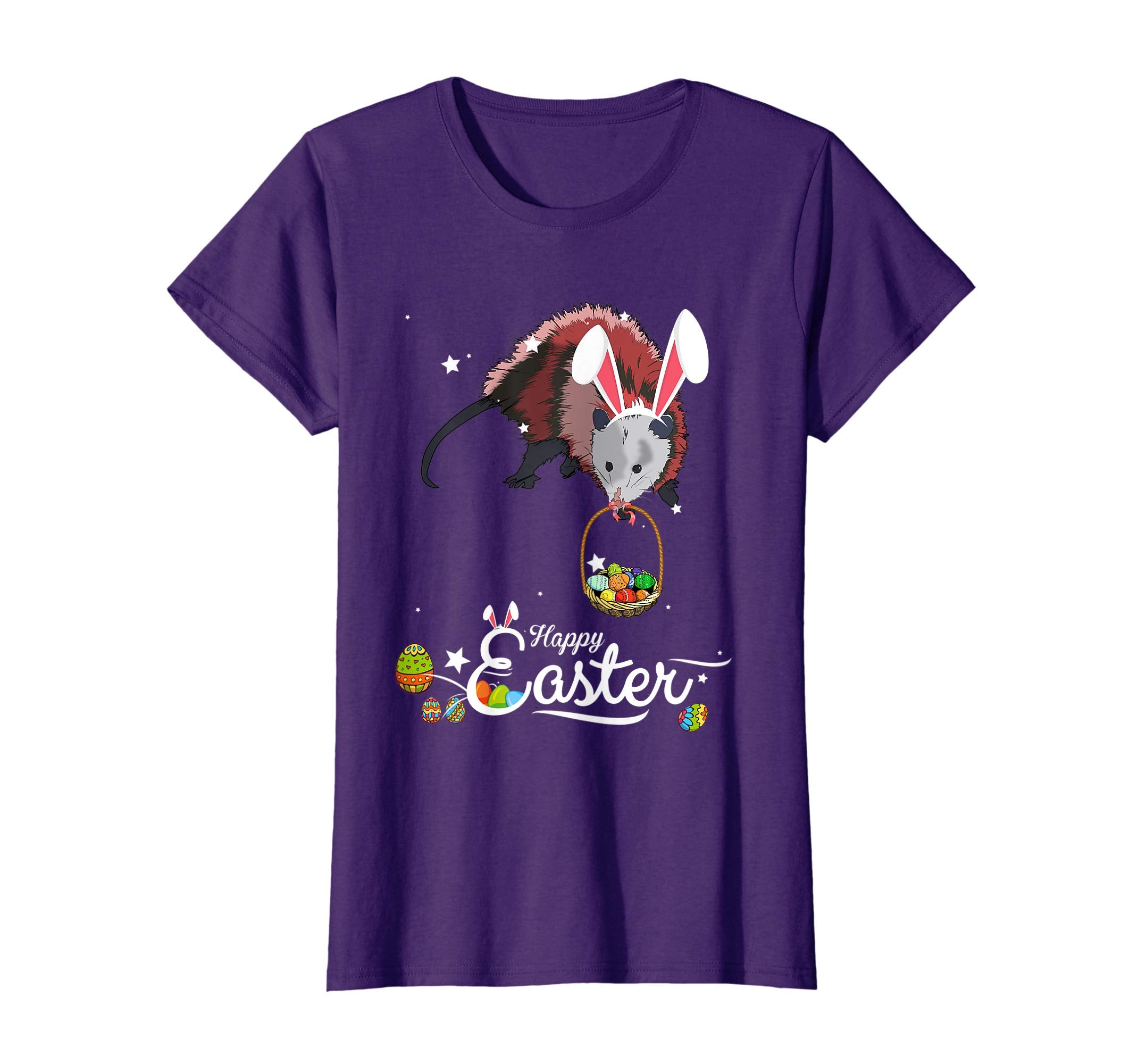 Cute Easter Possum with Bunny Ears and Eggs T Shirt