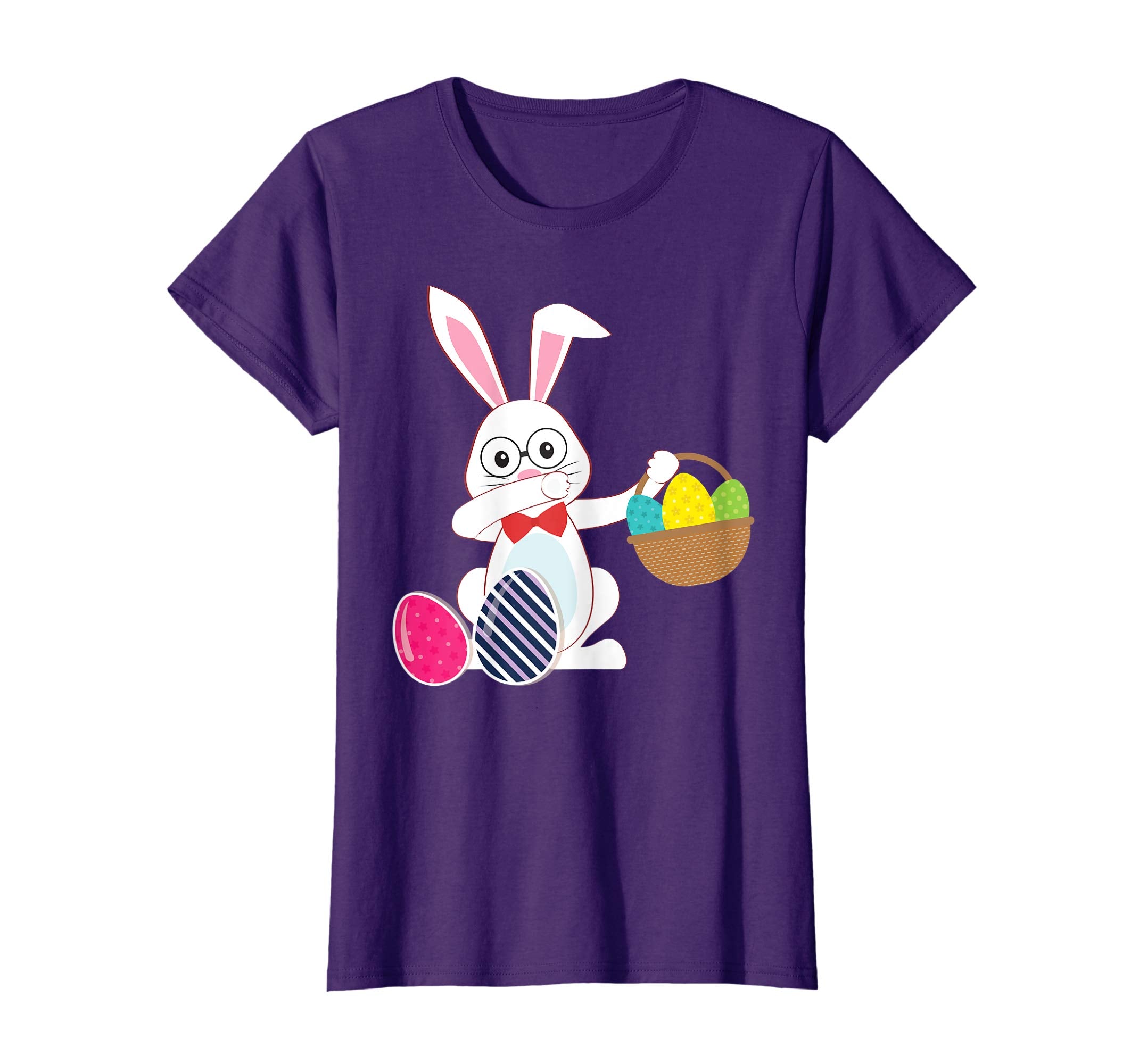 Cute Bunny Dab Dabbing Around The Easter Eggs T-Shirt Lovely