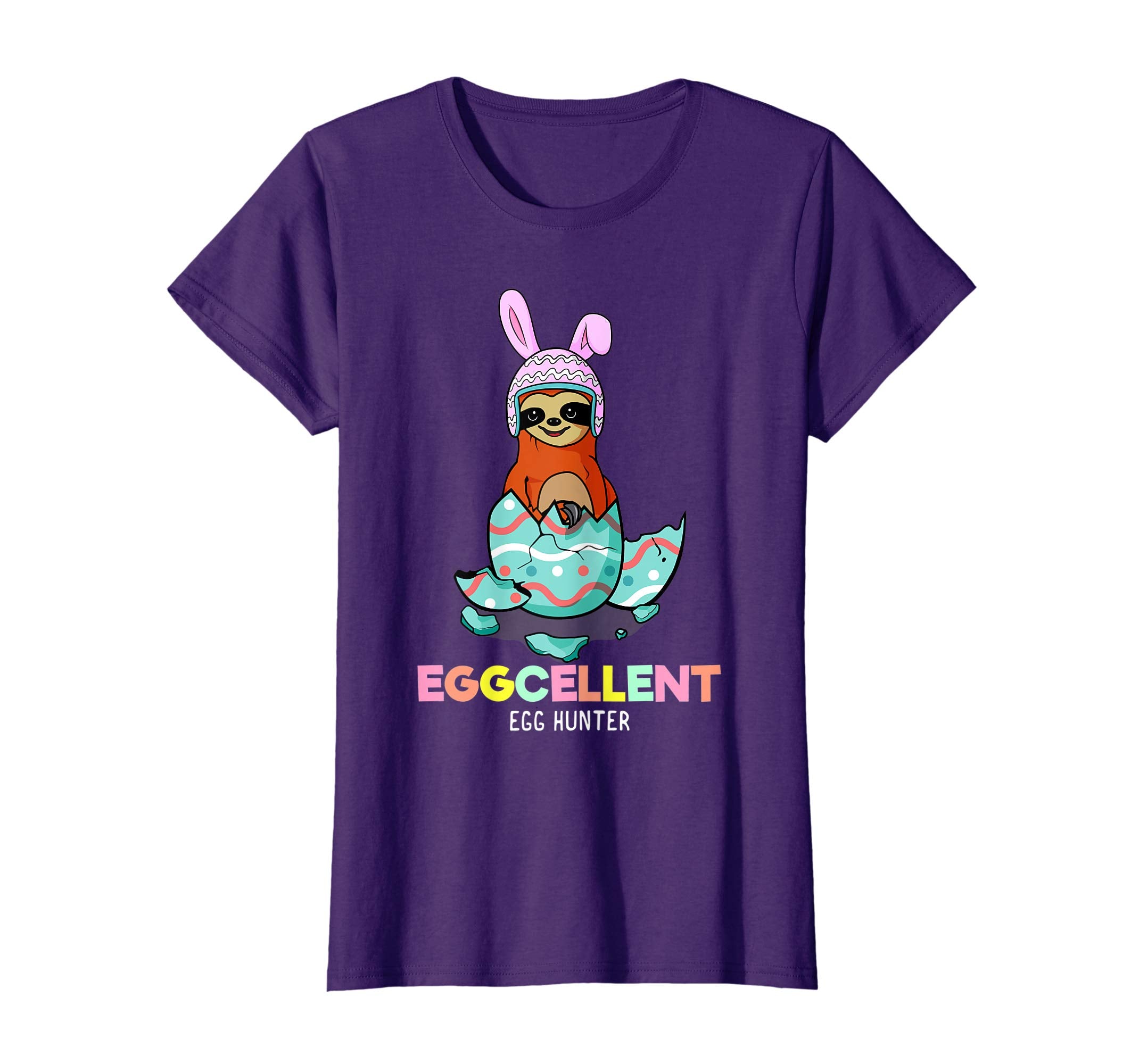 Eggcellent Egg Hunter Sloth Easter T-Shirt Gift