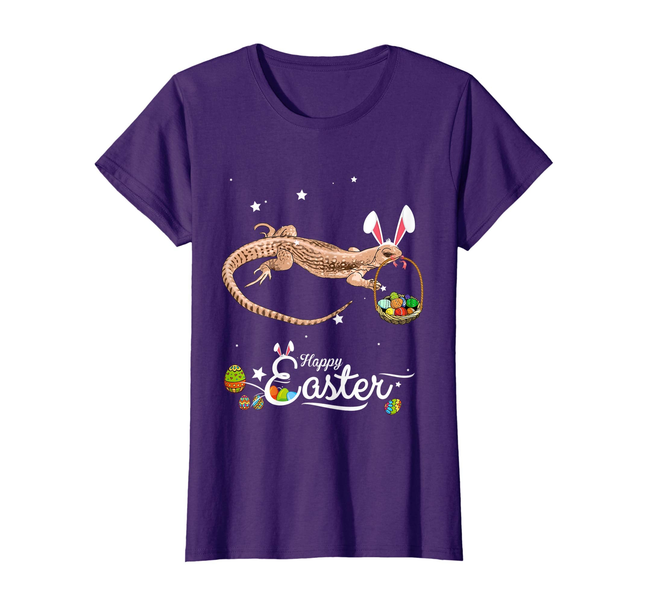 Cute Easter Lizard with Bunny Ears and Eggs T Shirt