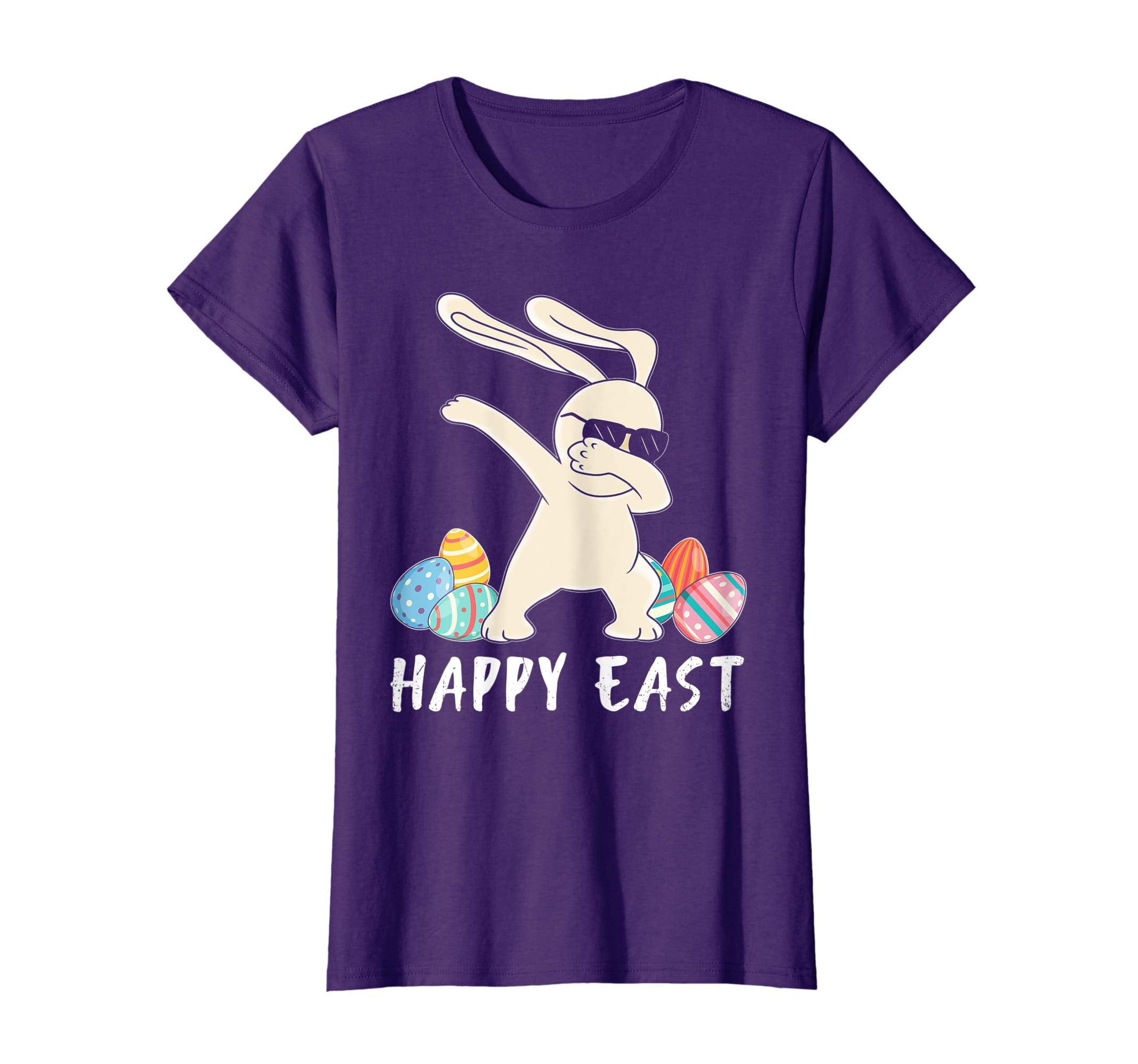 Happy Easter Shirt Dabbing Bunny Colorful Eggs Gift TShirt