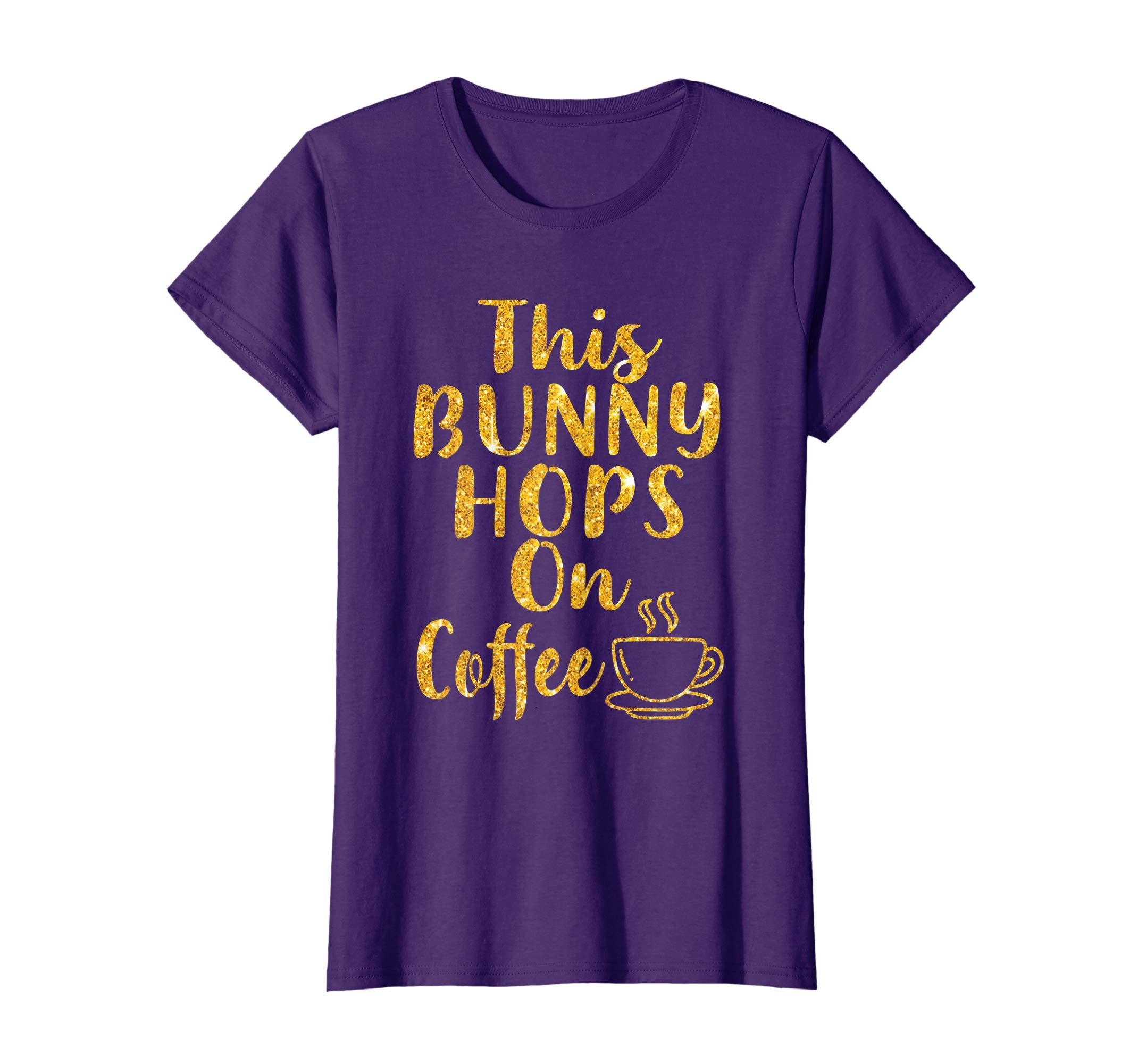 This Bunny Hops on Coffee tshirt Easter Bunny