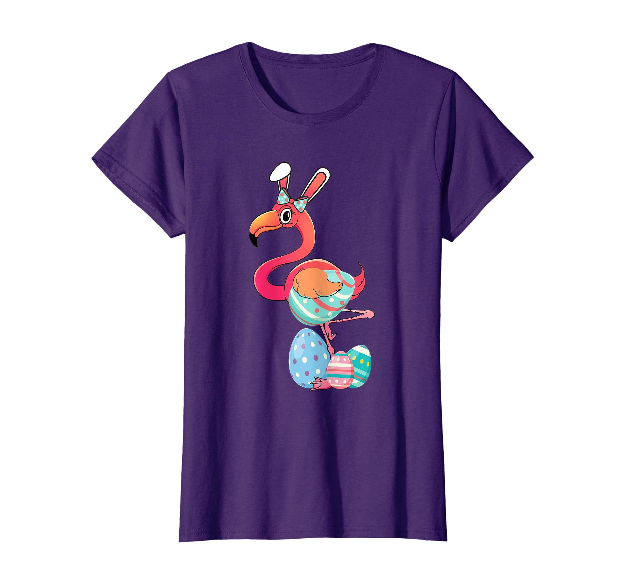 Flamingo Bunny Easter-Egg T-shirt Hunters Girls