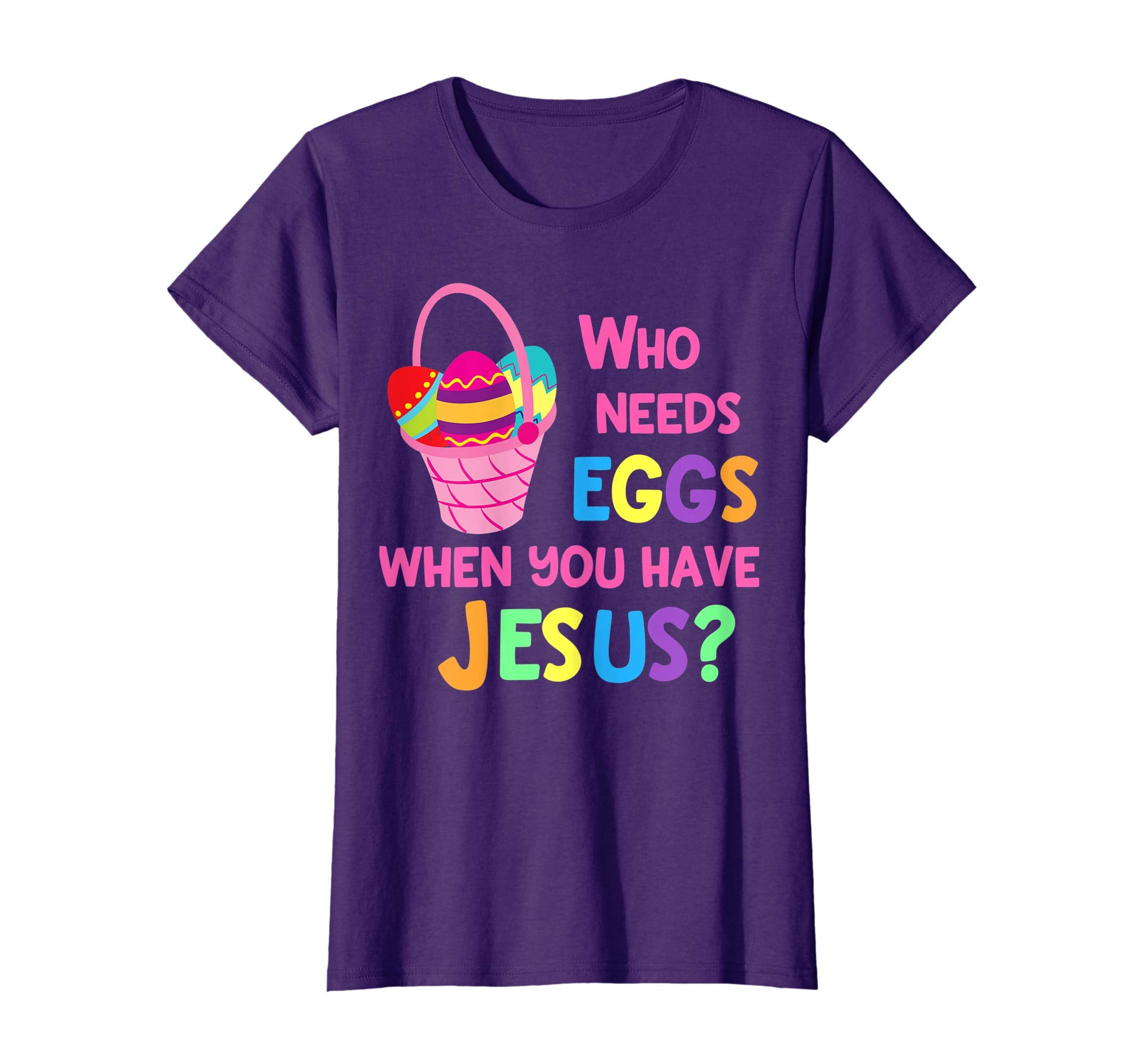 Cute Kids Easter T Shirt Christian Who Needs Eggs Jesus