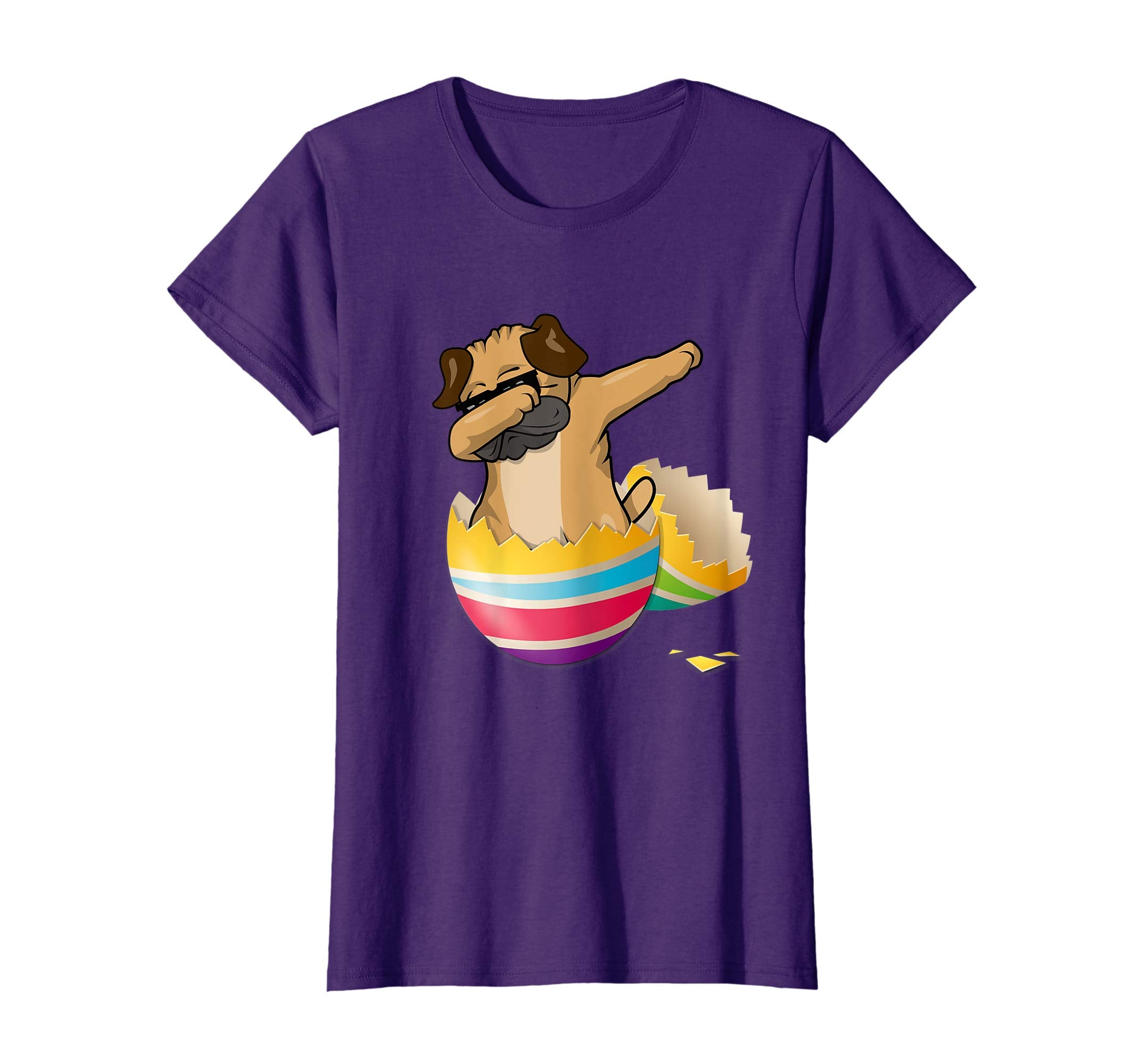 Pug Dabbing Easter Eggs Easter Day Shirt