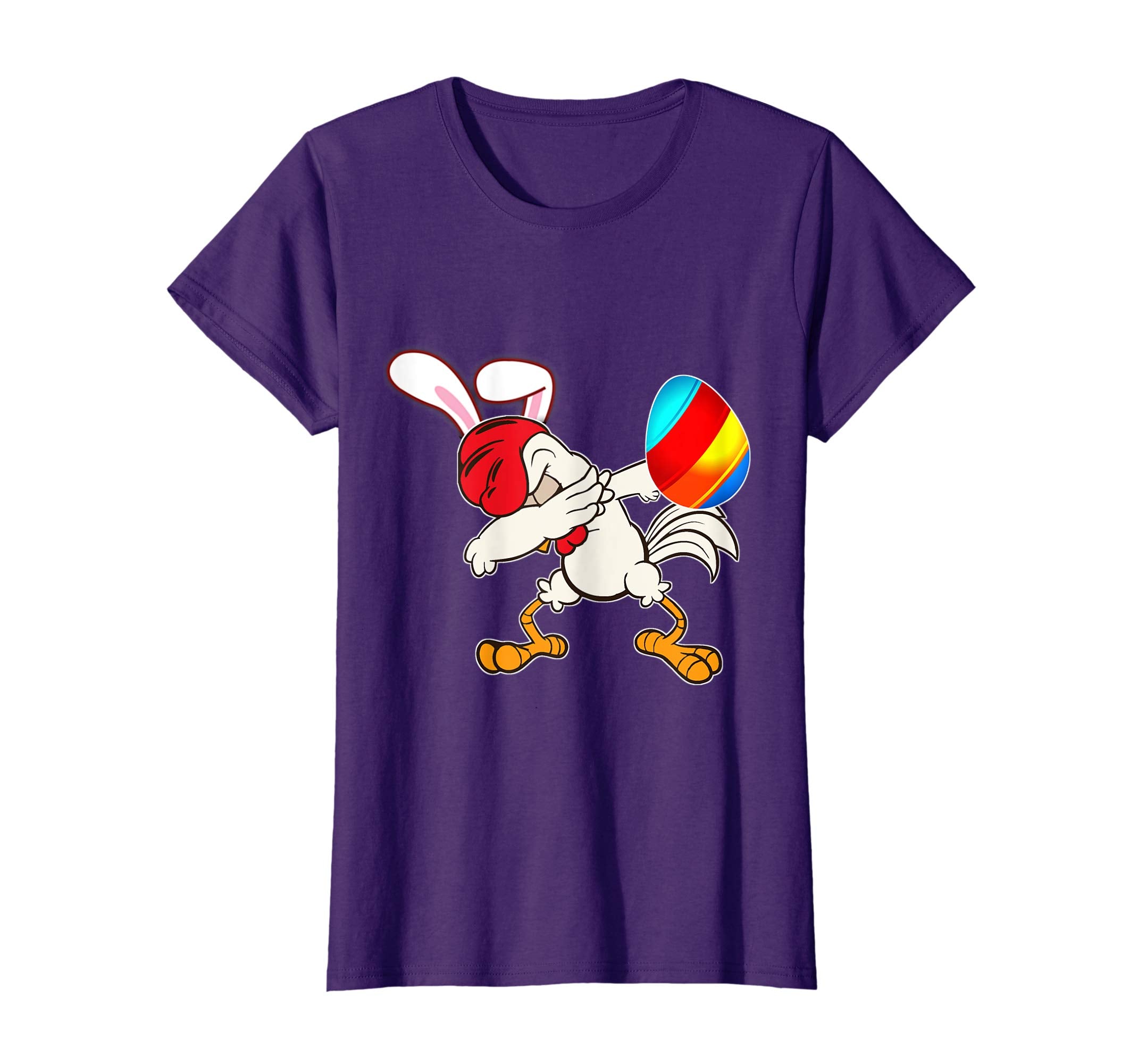 Easter Bunny Dabbing Chicken Rooster Tshirt Egg Ears Gift