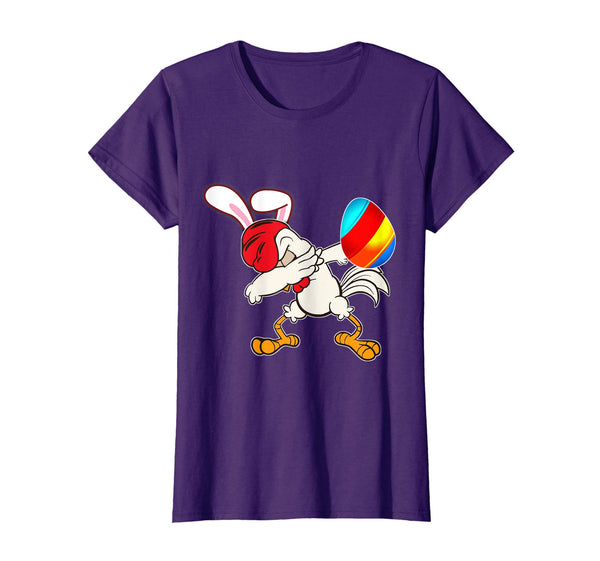 Easter Bunny Dabbing Chicken Rooster Tshirt Egg Ears Gift