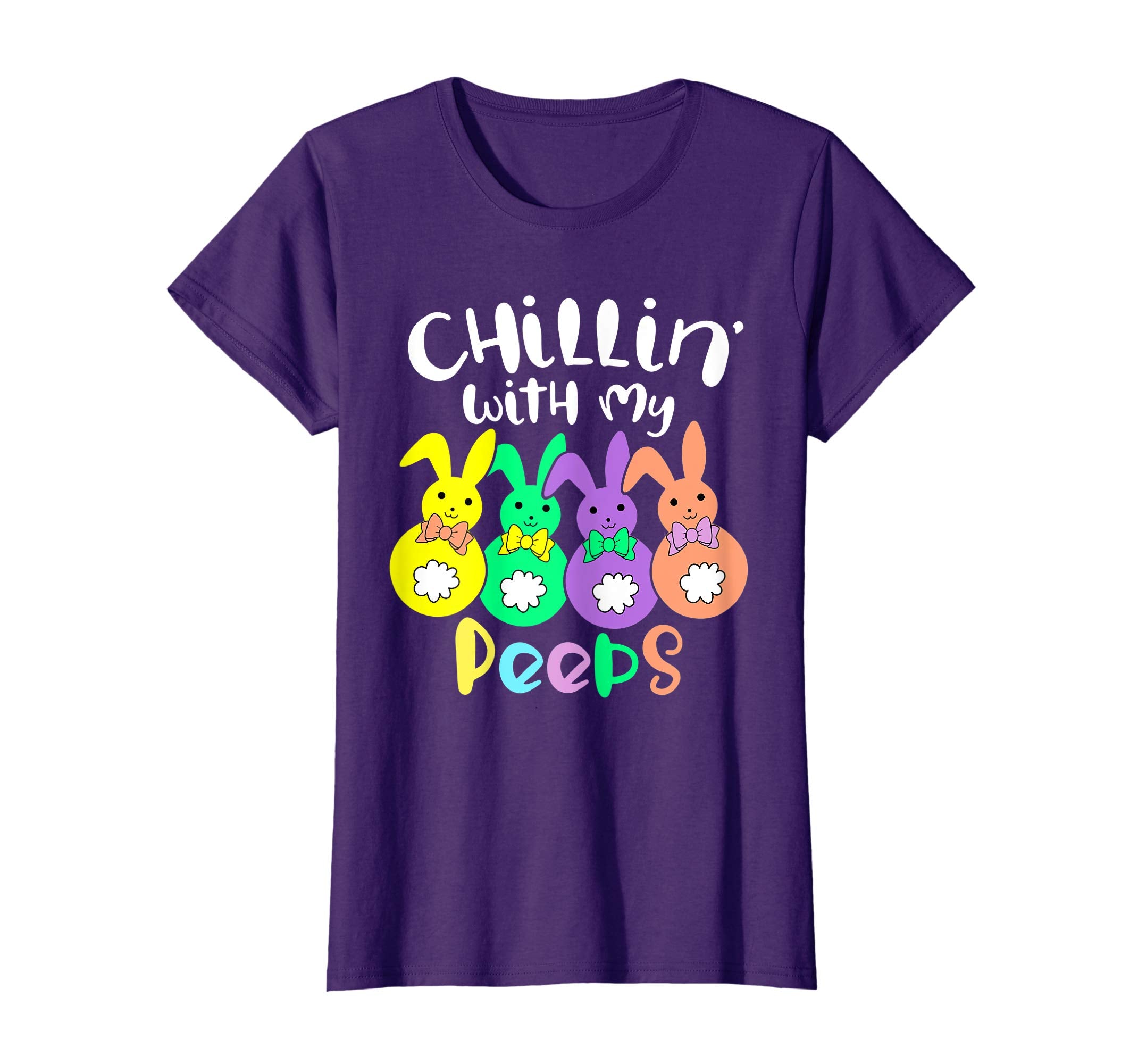 Chillin With My Peeps Happy Easter Kids Boys Girls T Shirt