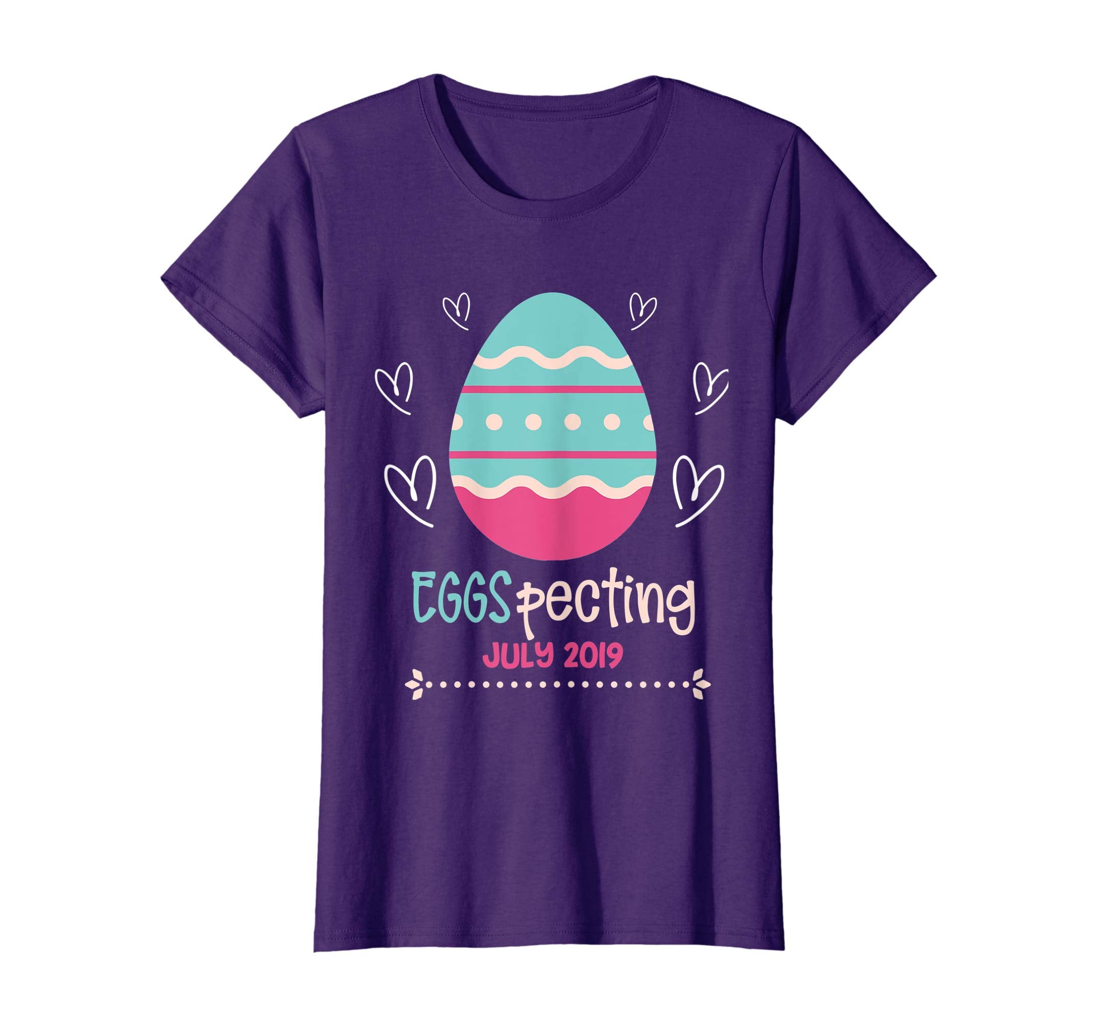 Easter Pregnancy Announcement T Shirt Eggspecting July 2019