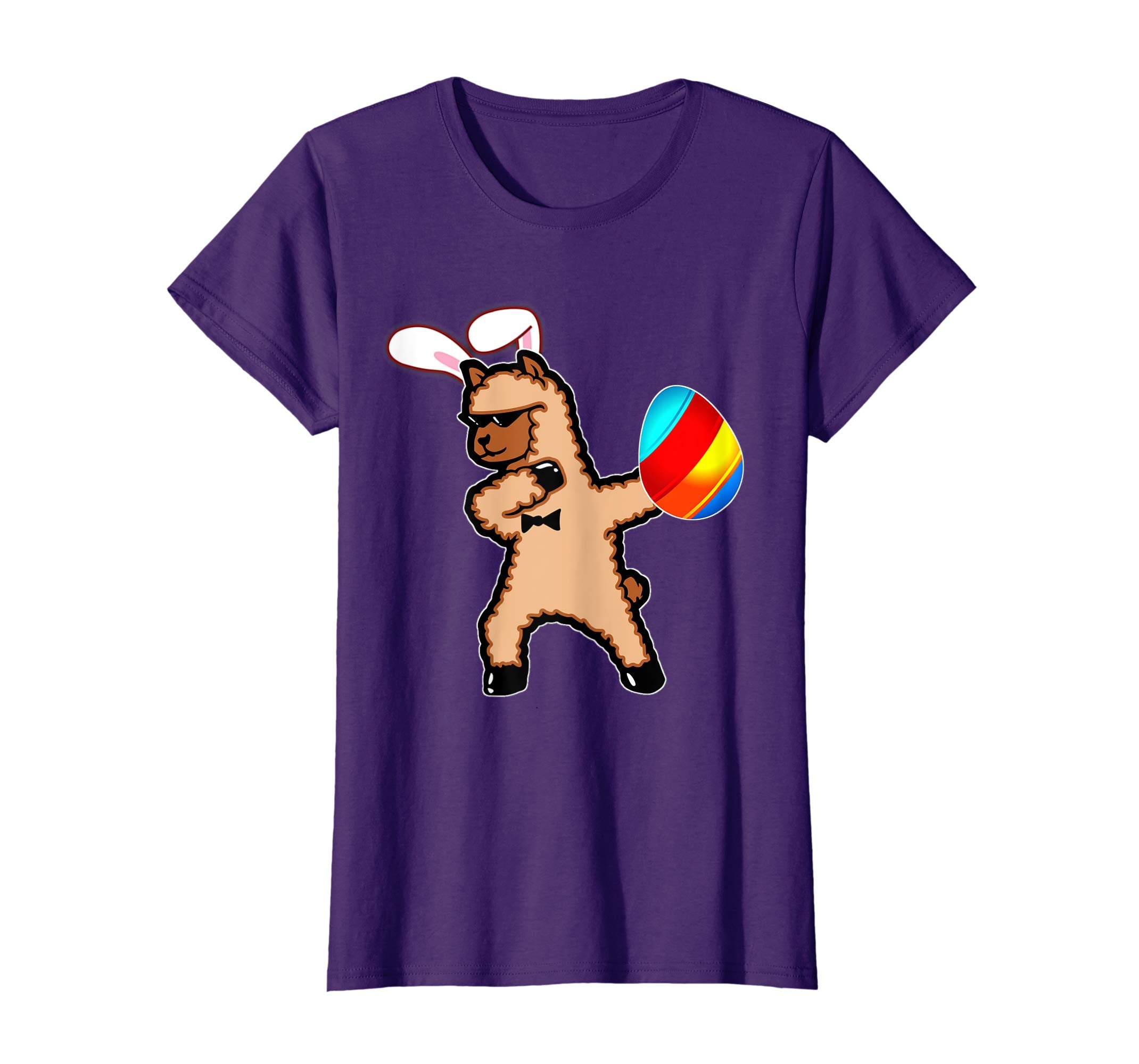 Easter Bunny Dabbing Llama Alpaca Tshirt Egg Ears Gift
