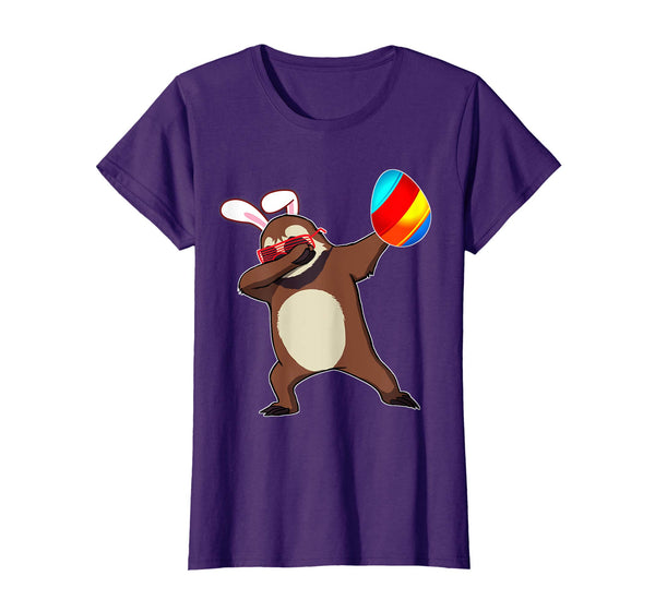 Easter Bunny Dabbing Sloth Tshirt Egg Ears Animal Gift