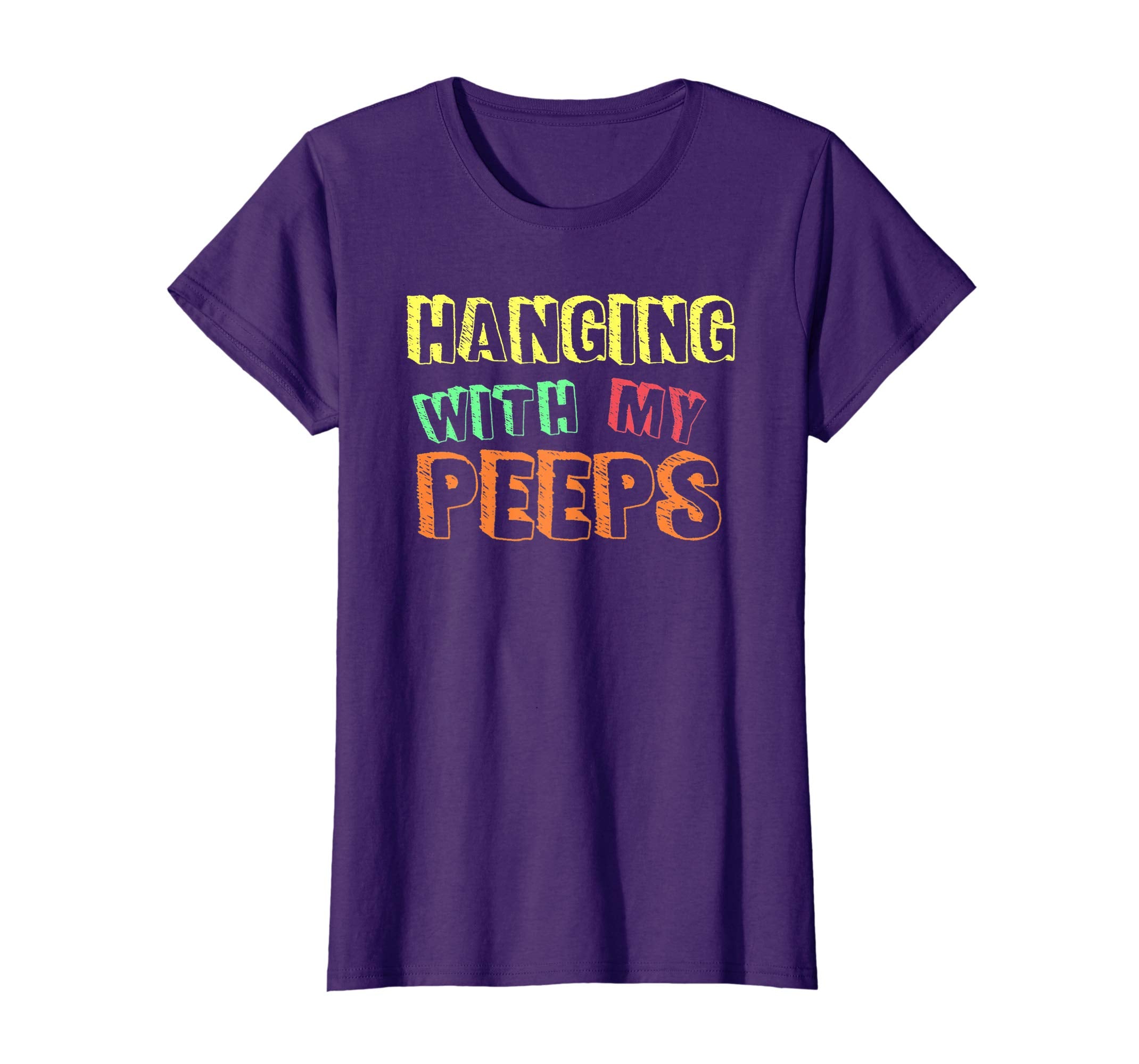 Hanging With My Peeps Cute Easter Pastel Funny Family Shirt