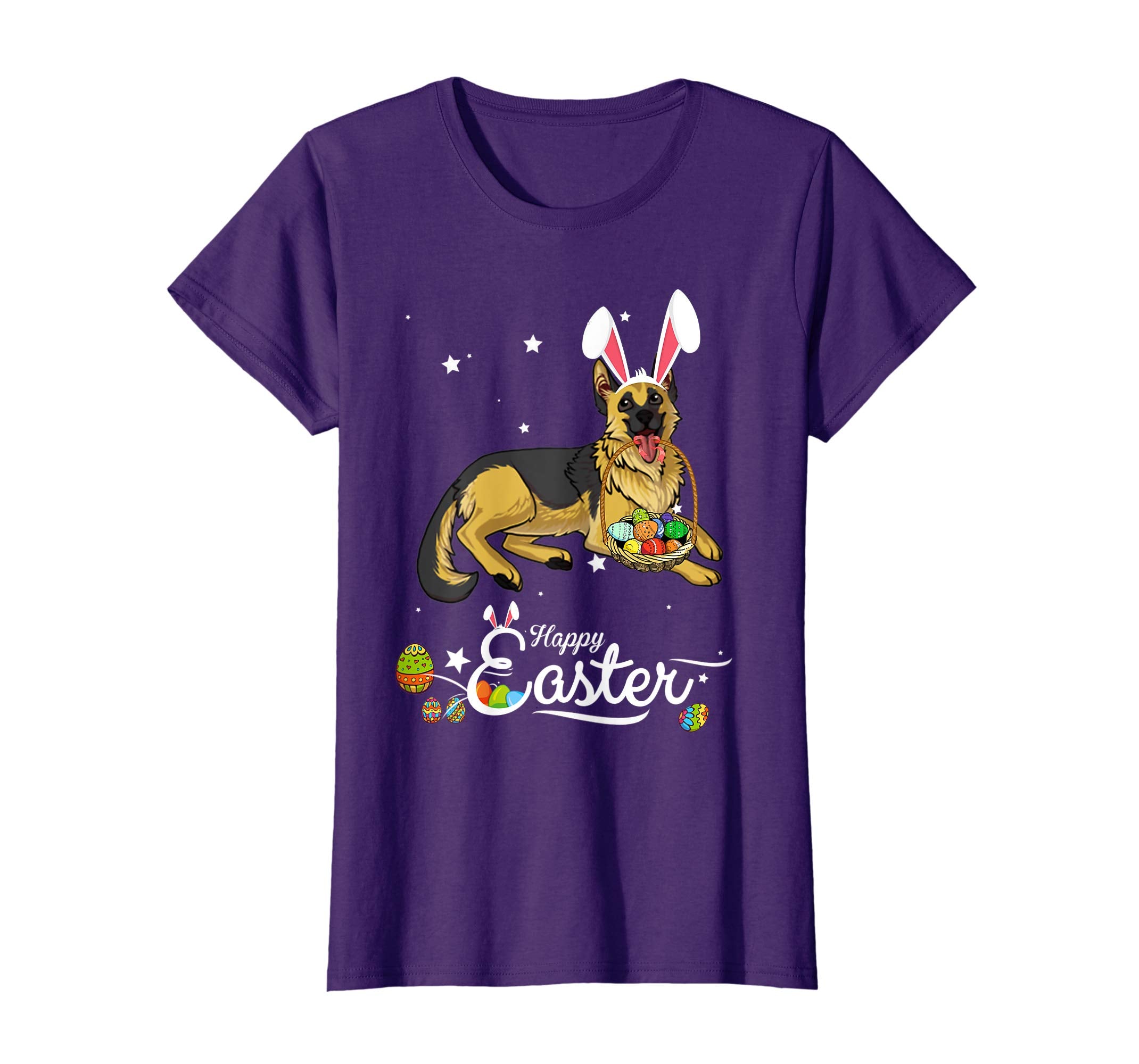 German Shepherd Dog With Bunny Hat Easter Costume T Shirt