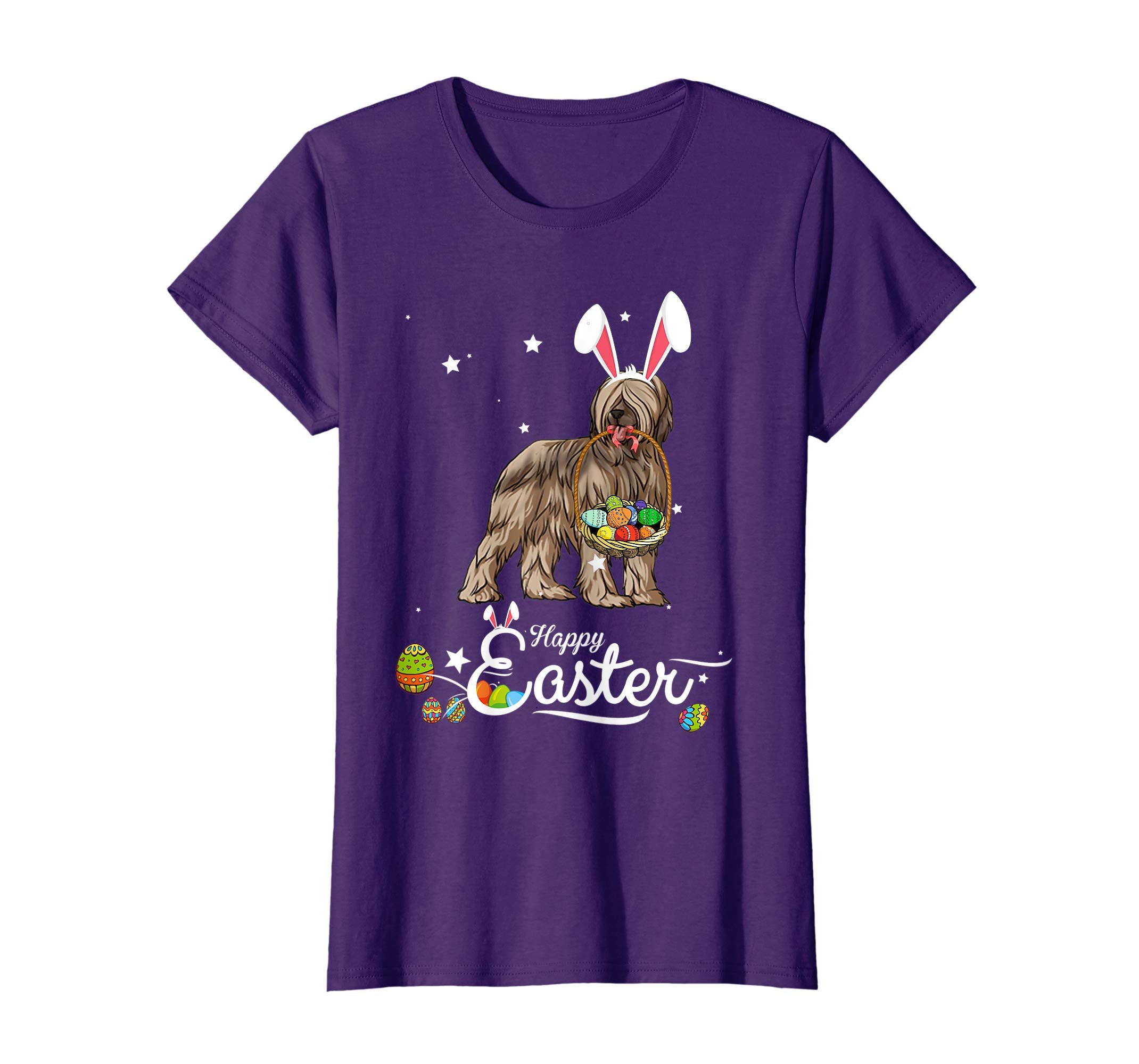 Briard Dog With Bunny Hat Easter Costume T Shirt