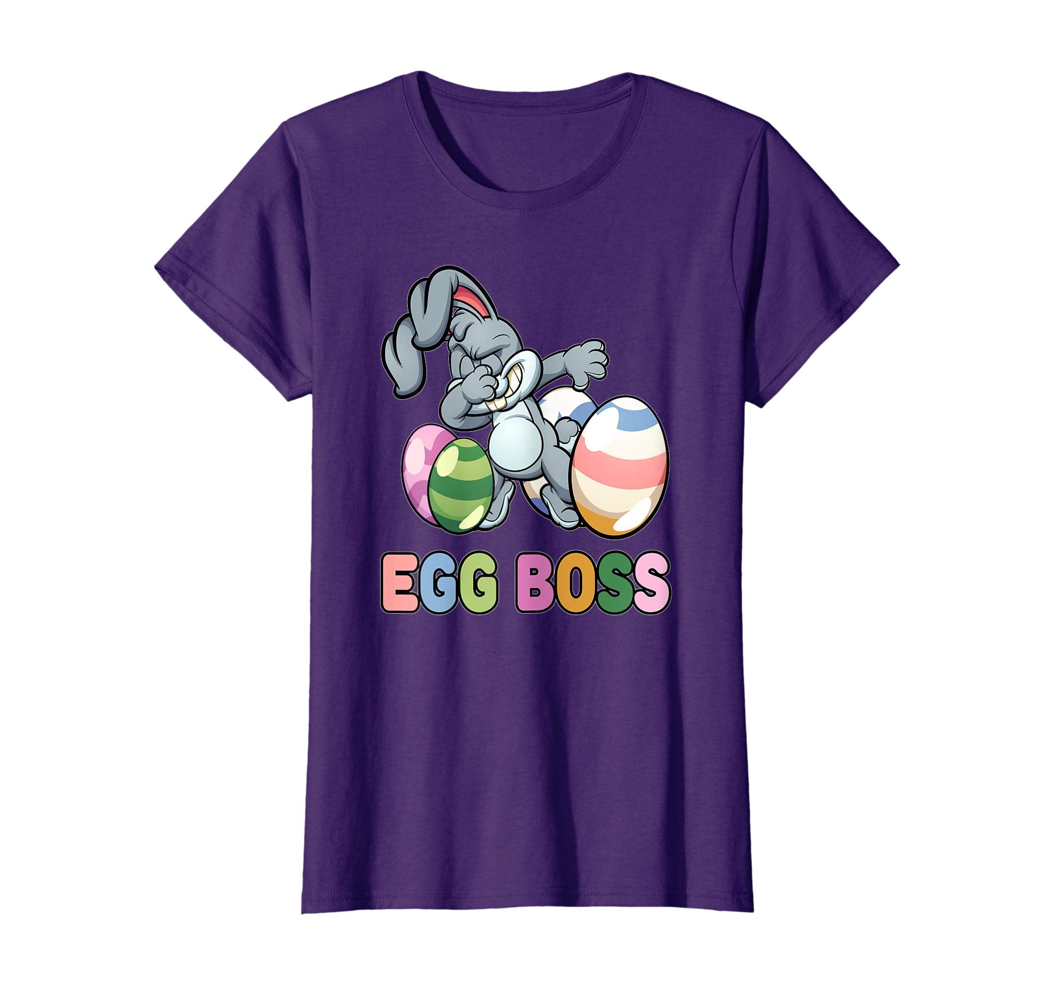 Egg Boss Easter Shirt For Kids Boys Dabbing Easter Bunny