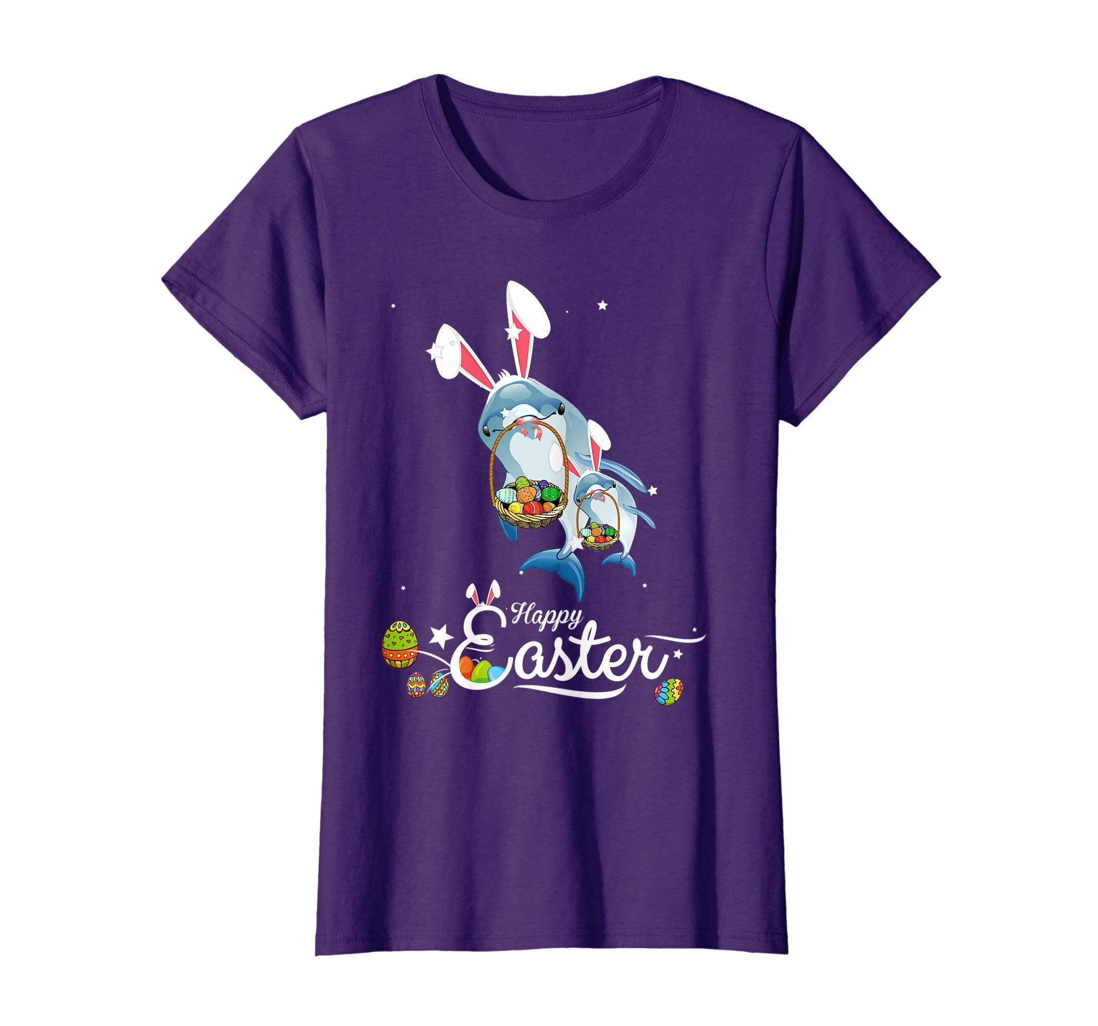 Cute Easter Dolphins with Bunny Ears and Eggs T Shirt