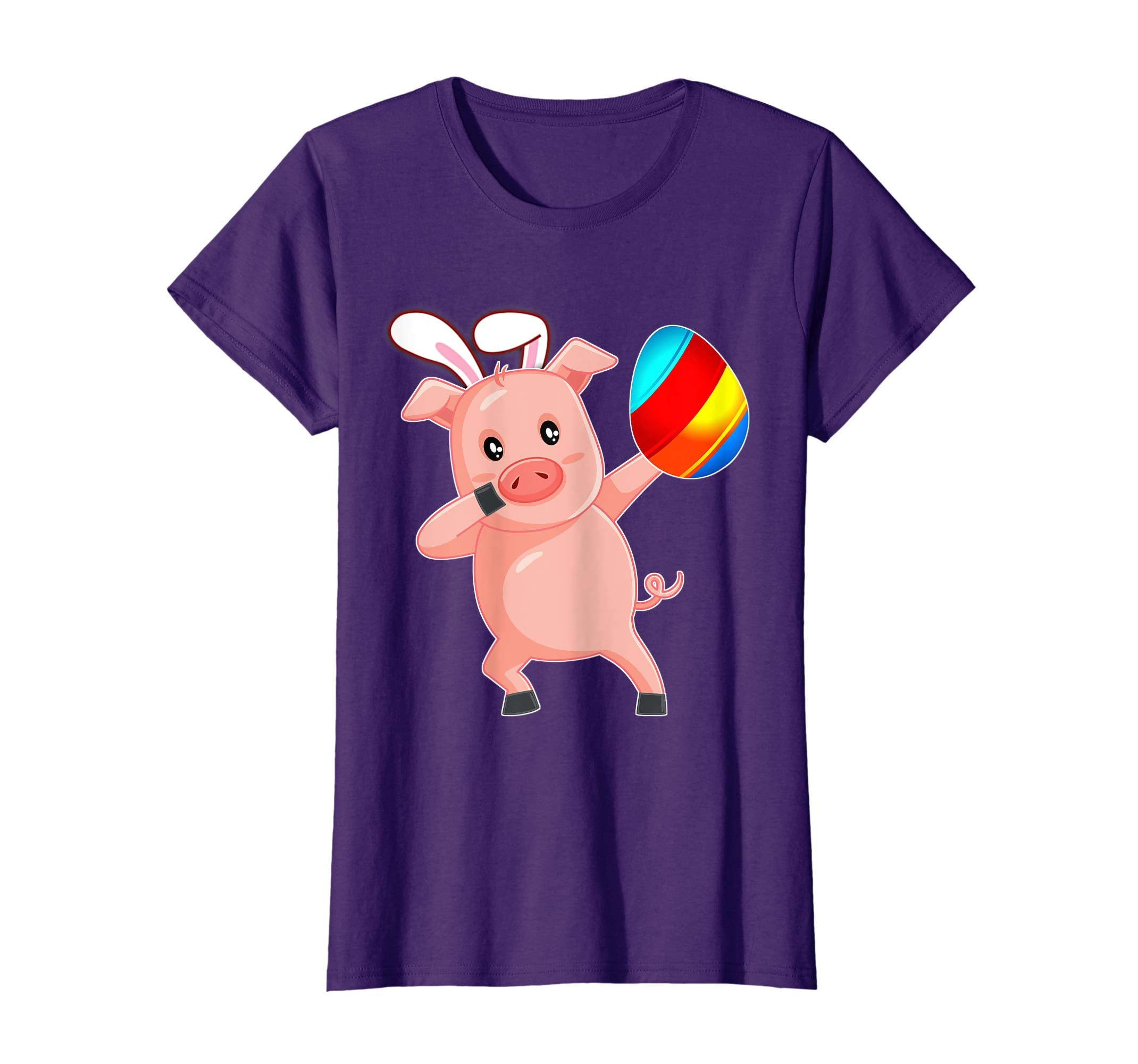 Easter Bunny Dabbing Pig Hog Tshirt Egg Ears Gift