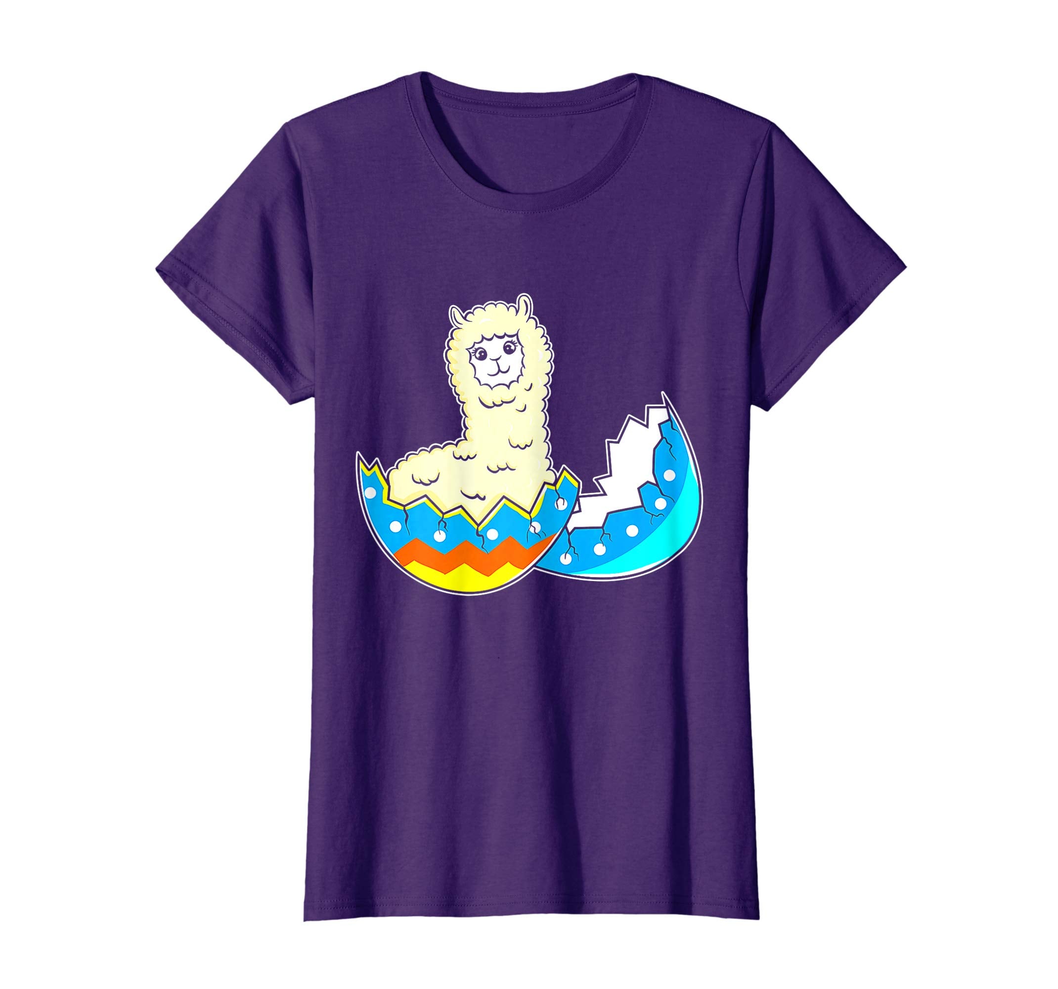 Funny Easter T-Shirt Llama Easter Egg Kids Gift