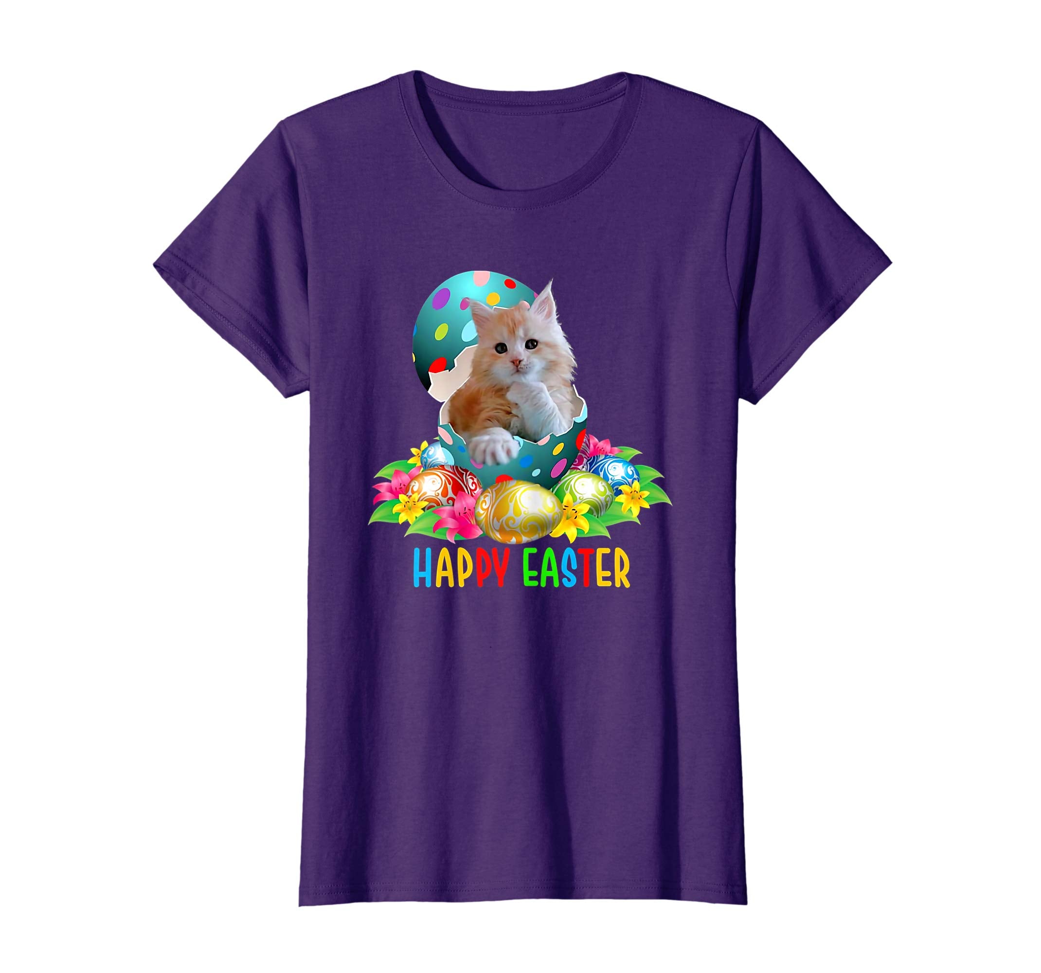 Funny cat in easter eggs cat lover t-shirt