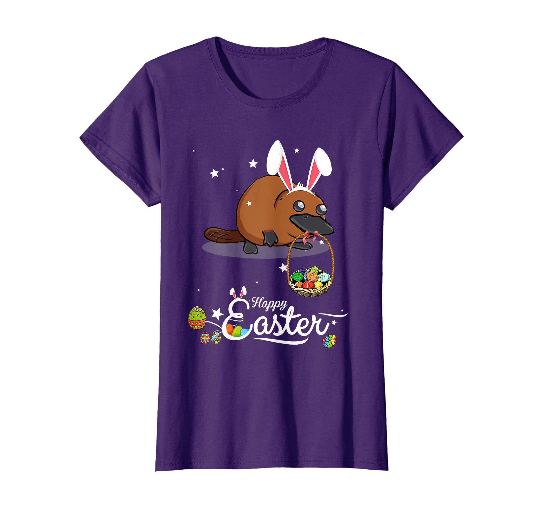 Cute Easter Platypus with Bunny Ears and Eggs T Shirt