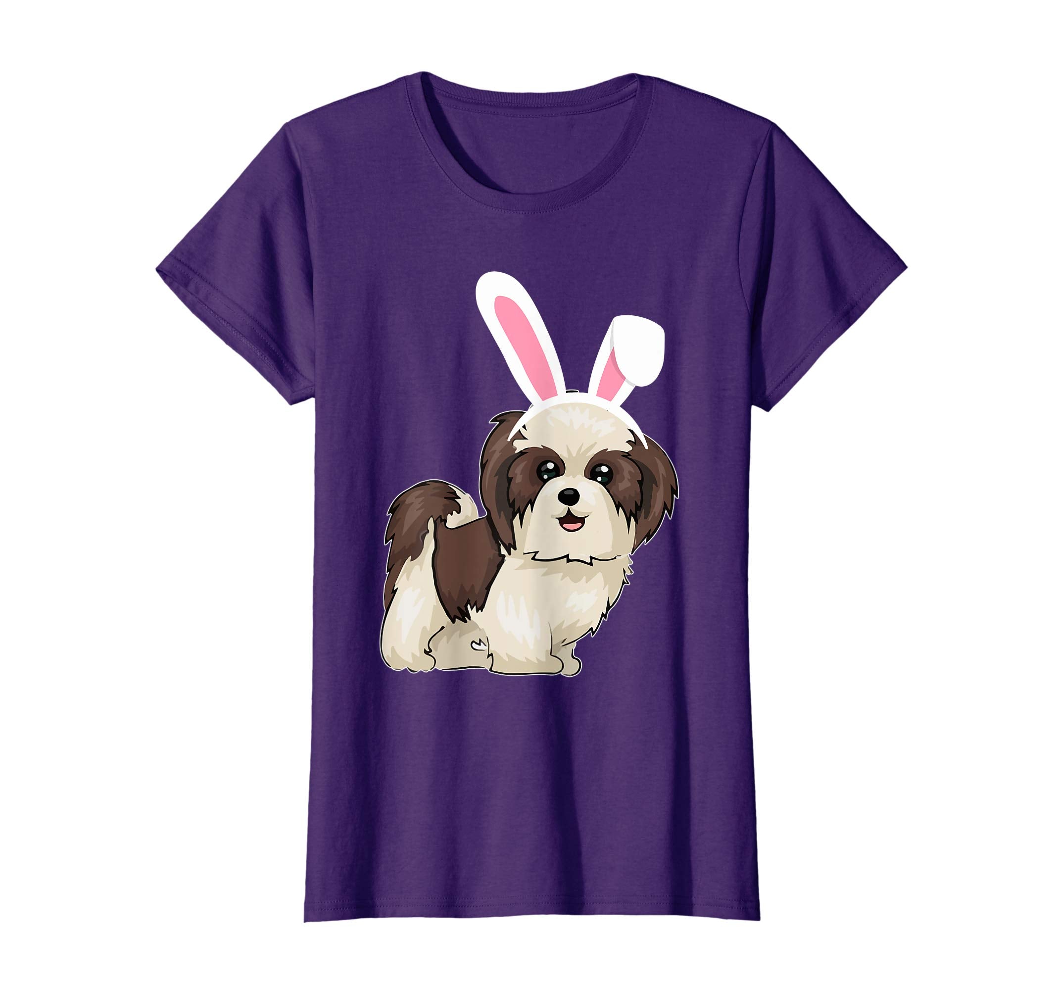 Shitzu Dog With Bunny Rabbit Hat Easter Happy Day Shirt