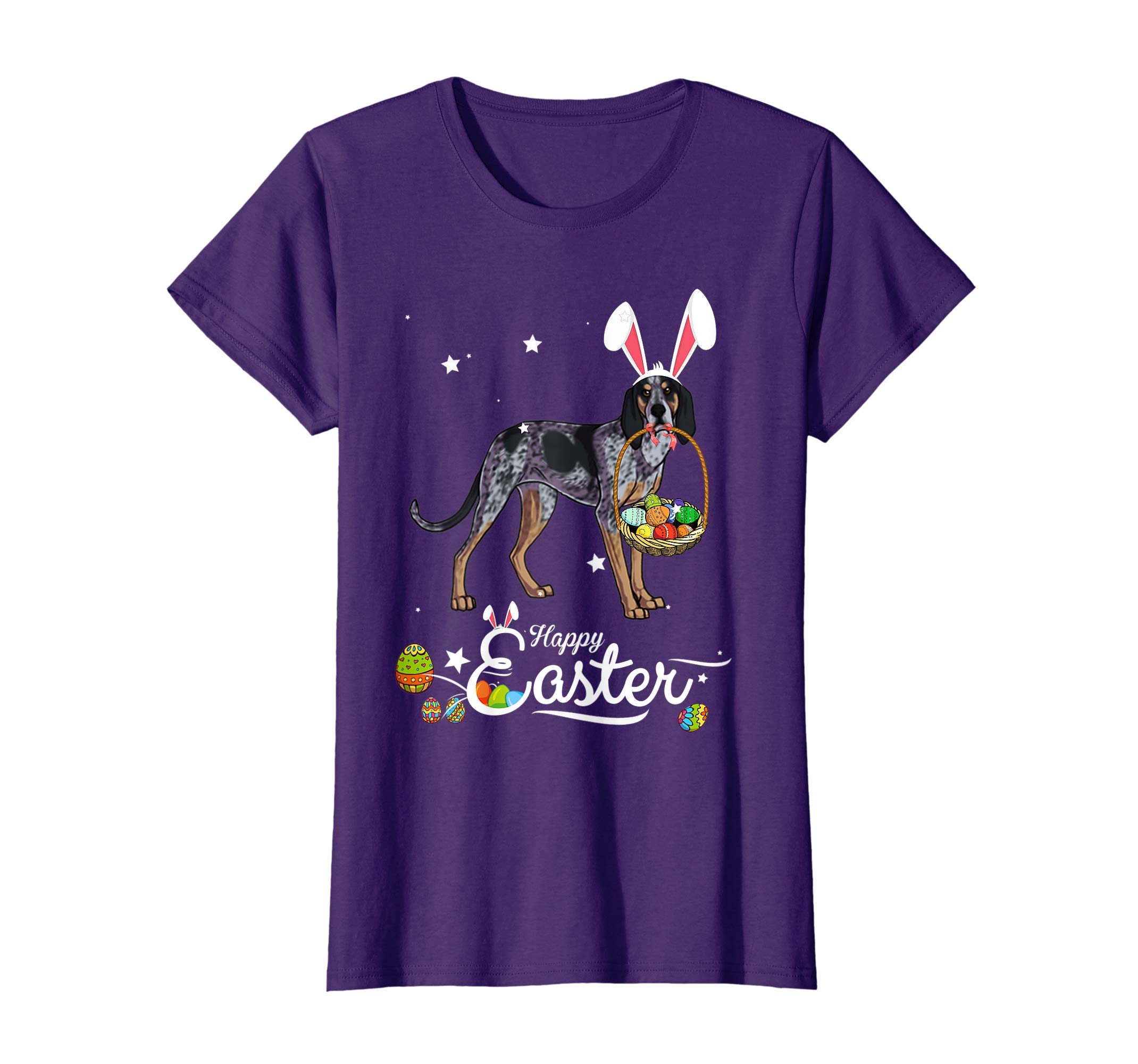 Bluetick Coonhound Dog With Bunny Hat Easter Costume T Shirt