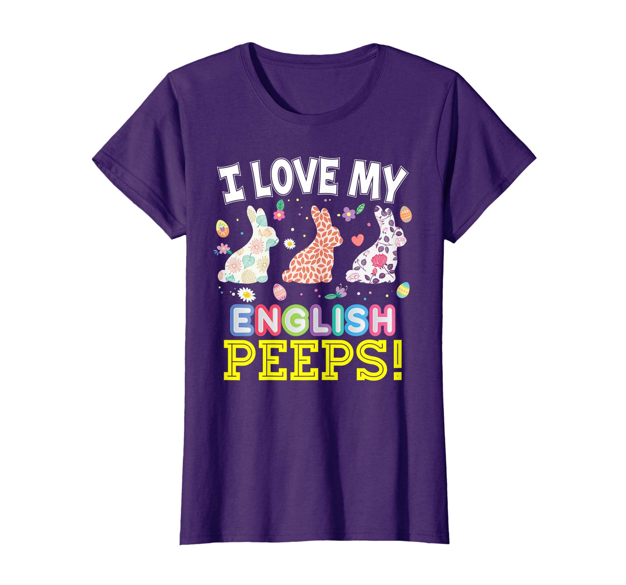 I Love My English Peeps Teacher Easter Bunnies T-Shirt Cute