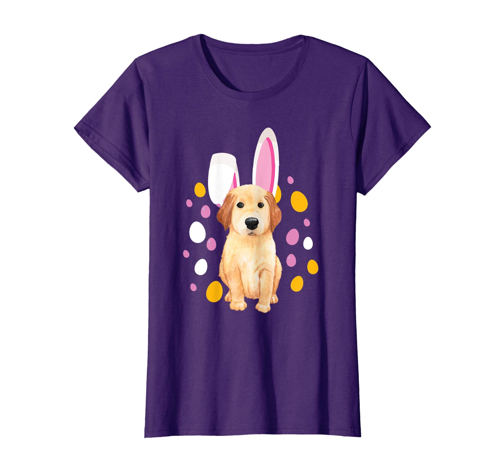 Golden Retriever Bunny Hat Rabbit Easter Eggs Shirt