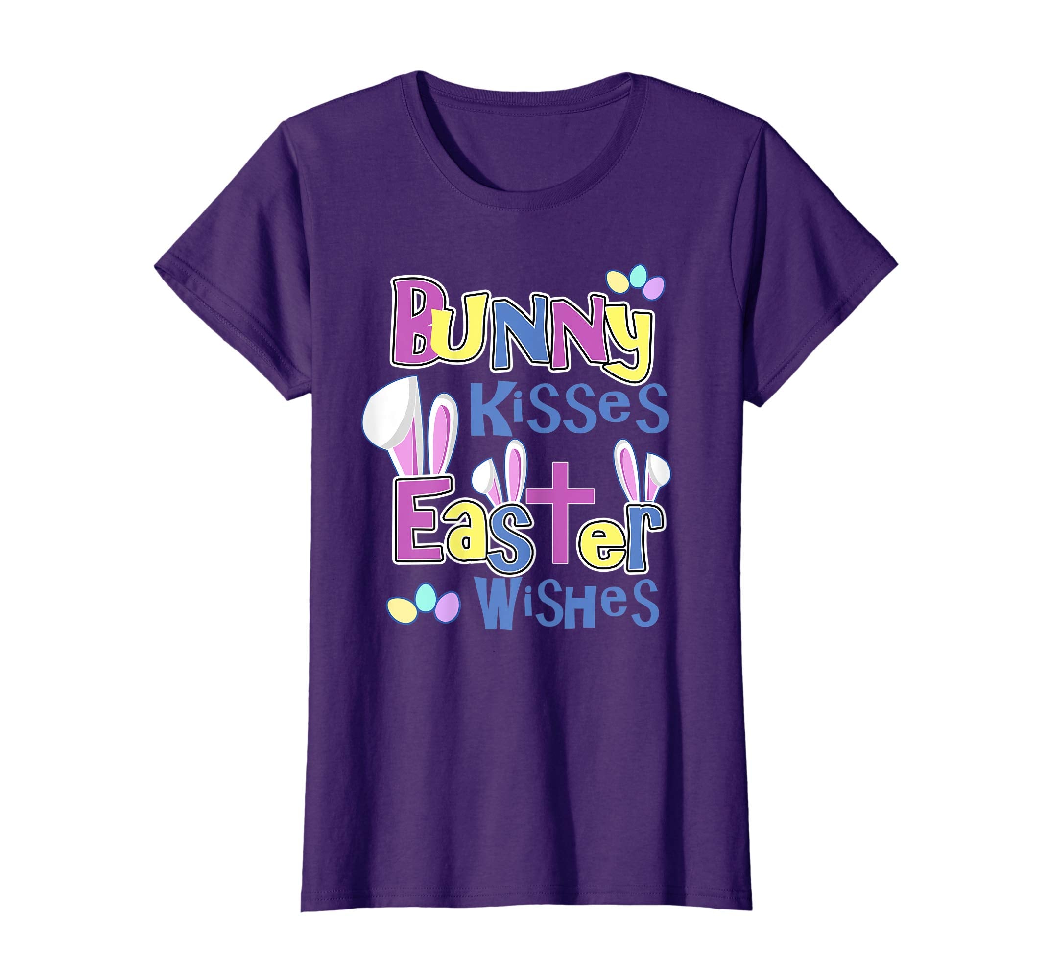 Easter Quote Shirt - Bunny Kisses and Easter Wishes