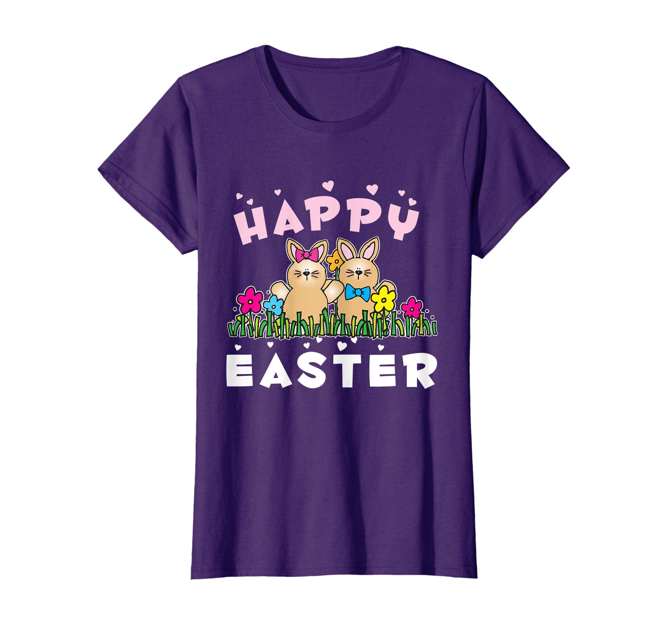 Happy Easter Bunny Tee shirt with Easter Eggs Tee