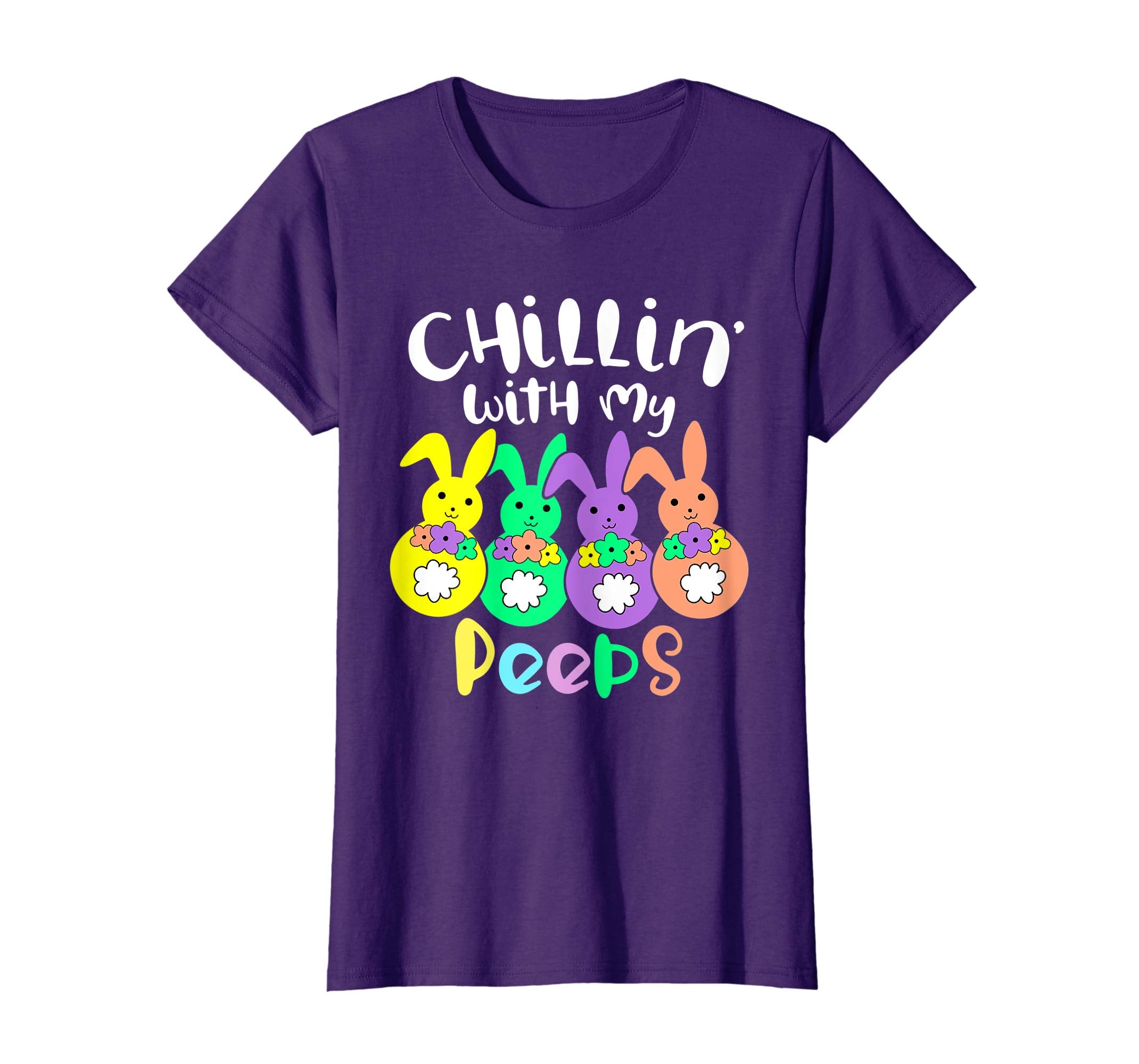 Chillin With My Peeps Happy Easter Kids Boys Girls T Shirt