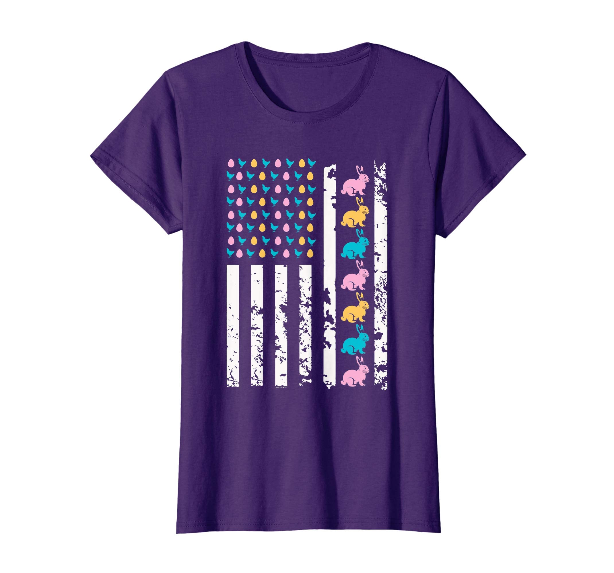 Easter American Flag T-shirt Chickens Eggs and Bunnys Outfit