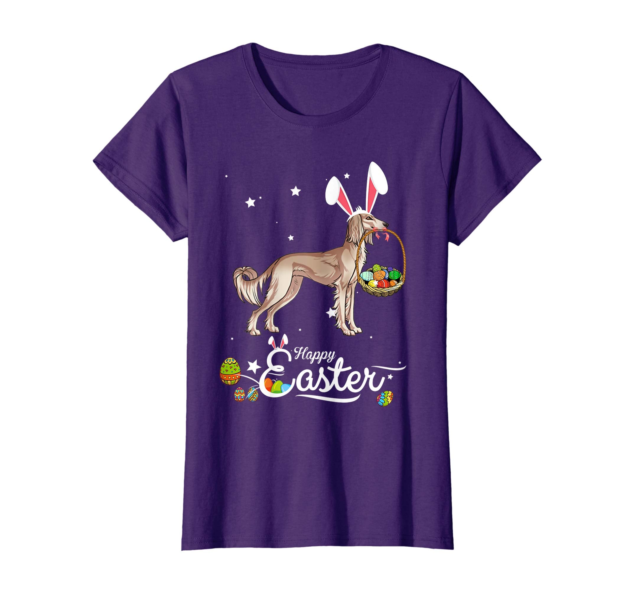 Saluki Dog With Bunny Hat Easter Costume T Shirt