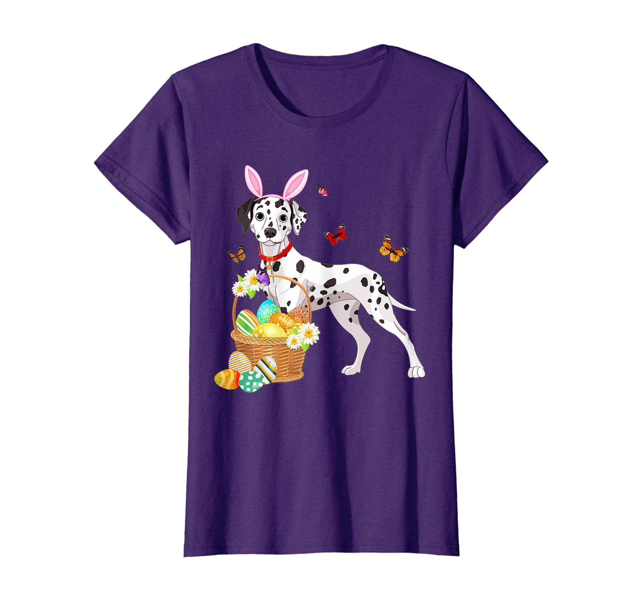 Dalmatian Bunny Hat Rabbit Easter Eggs Shirt Happy Ea
