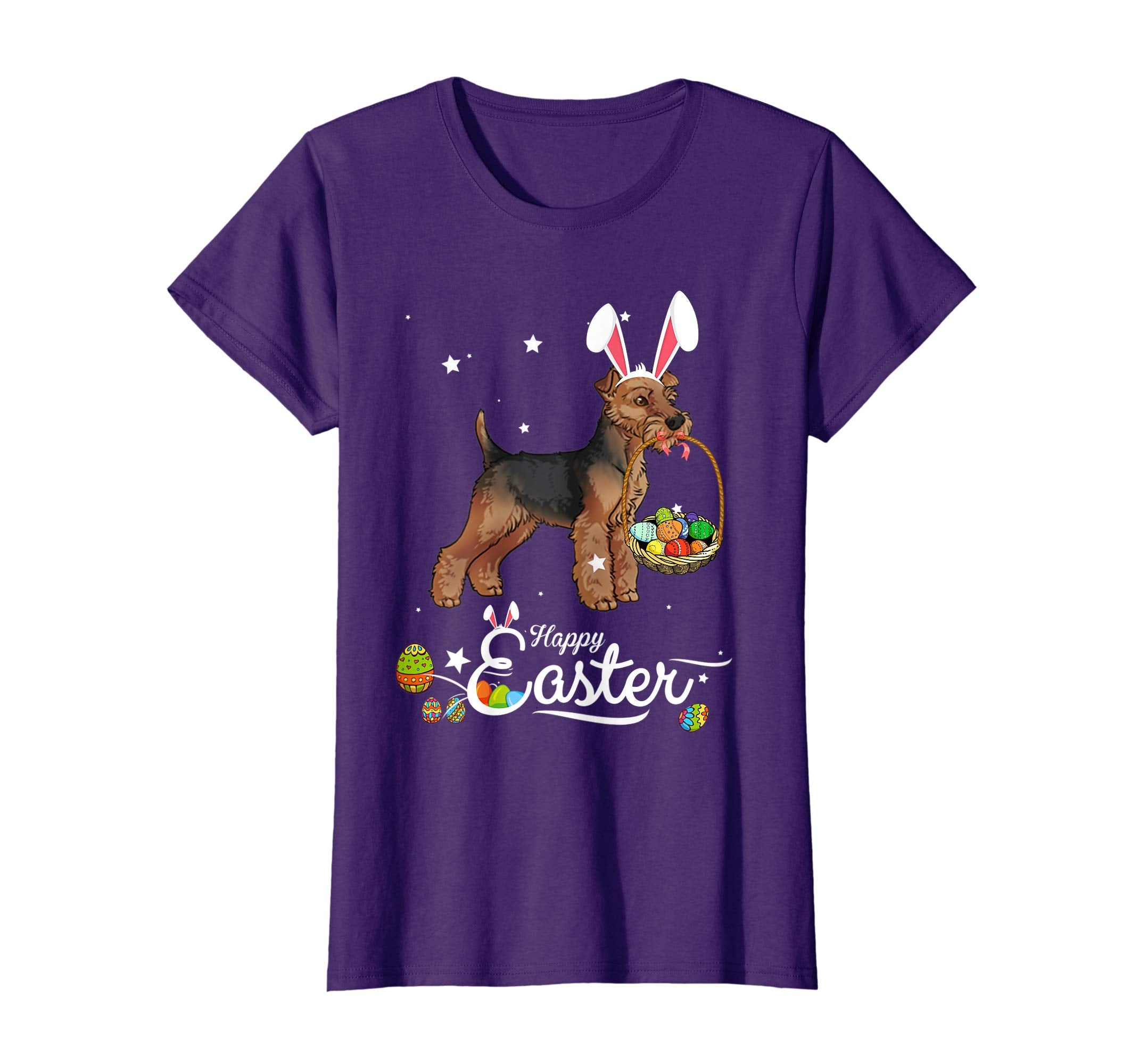 Welsh Terrier Dog With Bunny Hat Easter Costume T Shirt