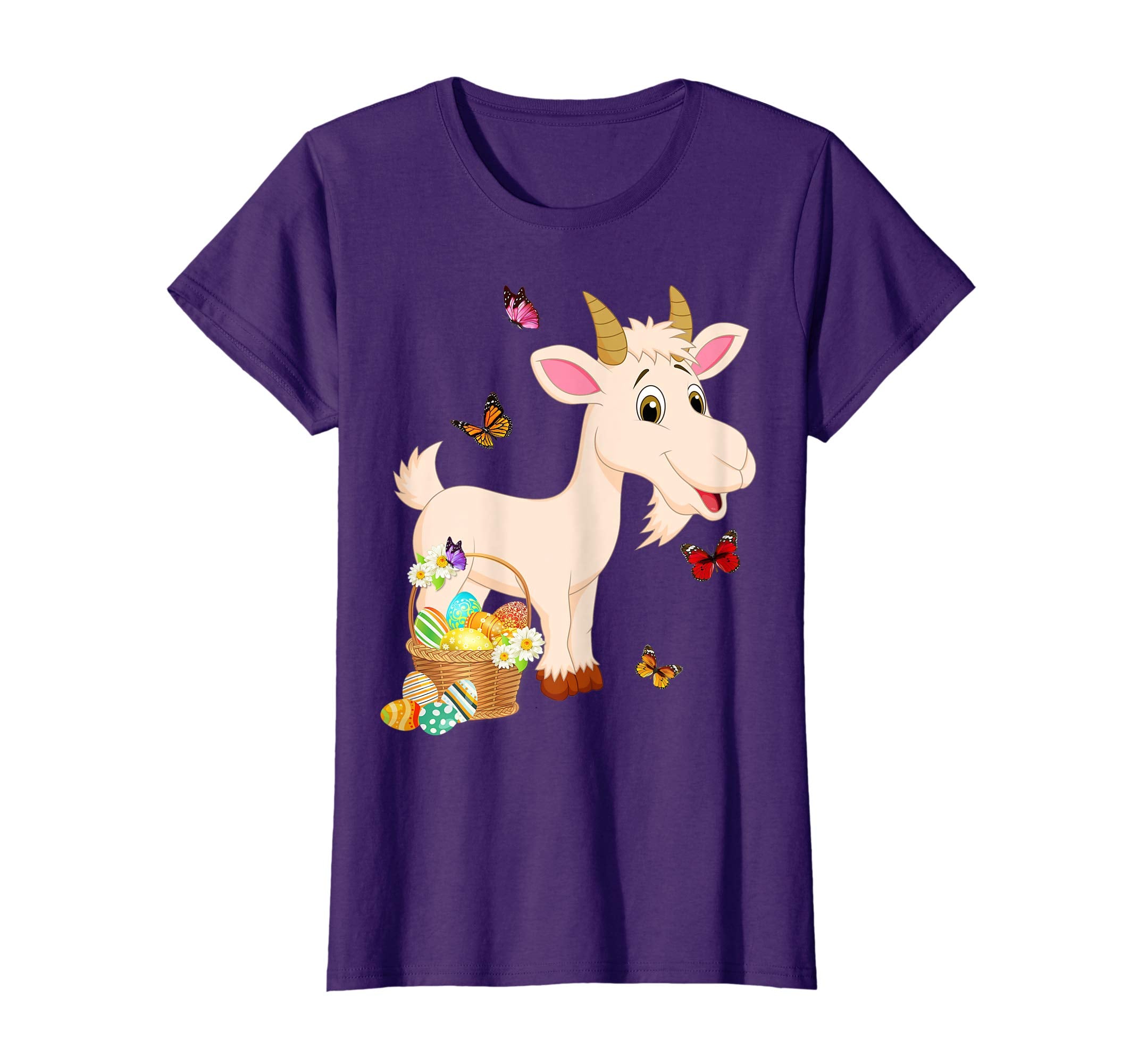 Goat Bunny Hat Rabbit Easter Eggs Shirt Happy Ea