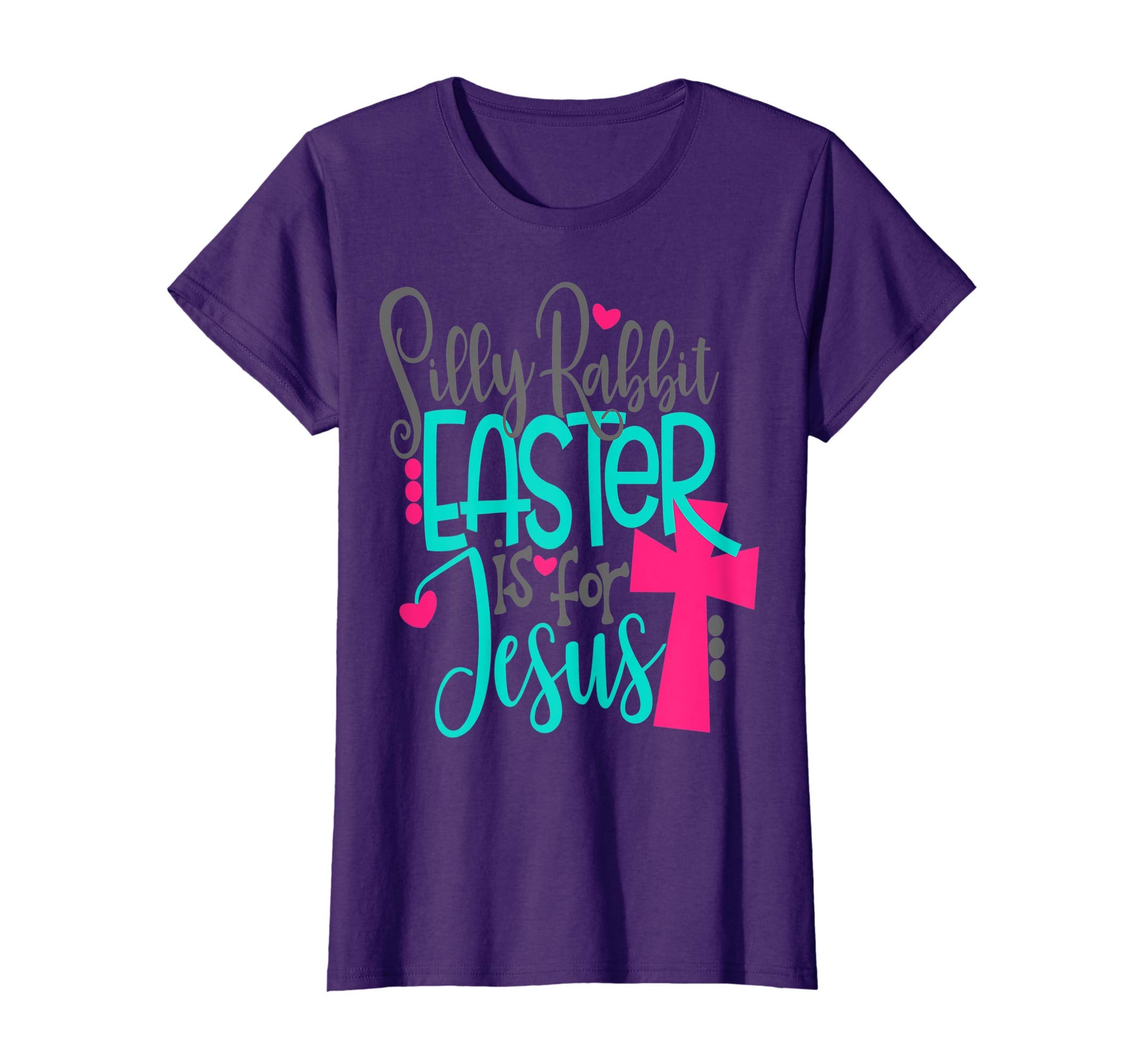 Silly Rabbit Easter Is For Jesus Bunny Shirt Cute Kids Cross