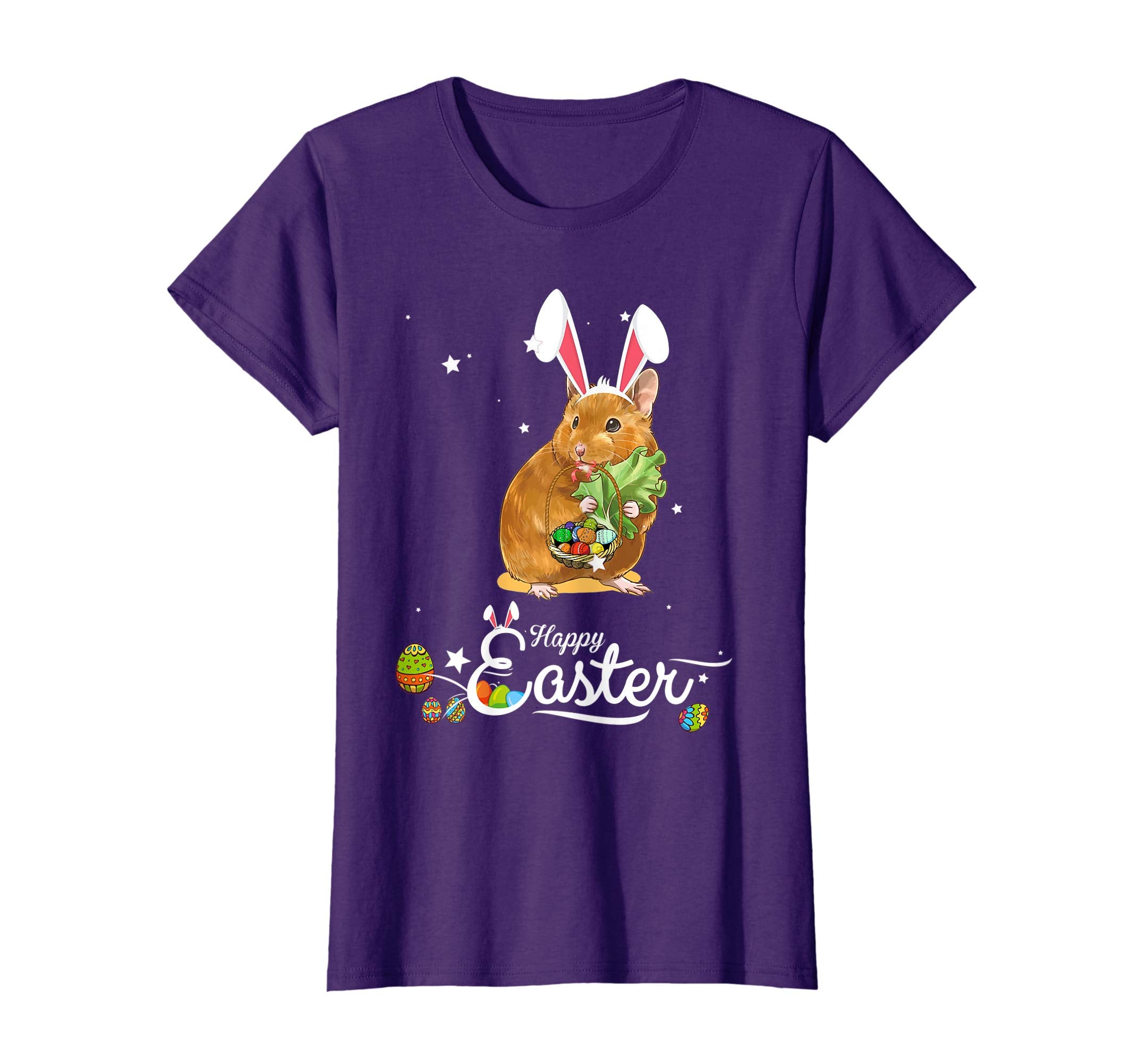 Cute Easter Hamster with Bunny Ears and Eggs T Shirt