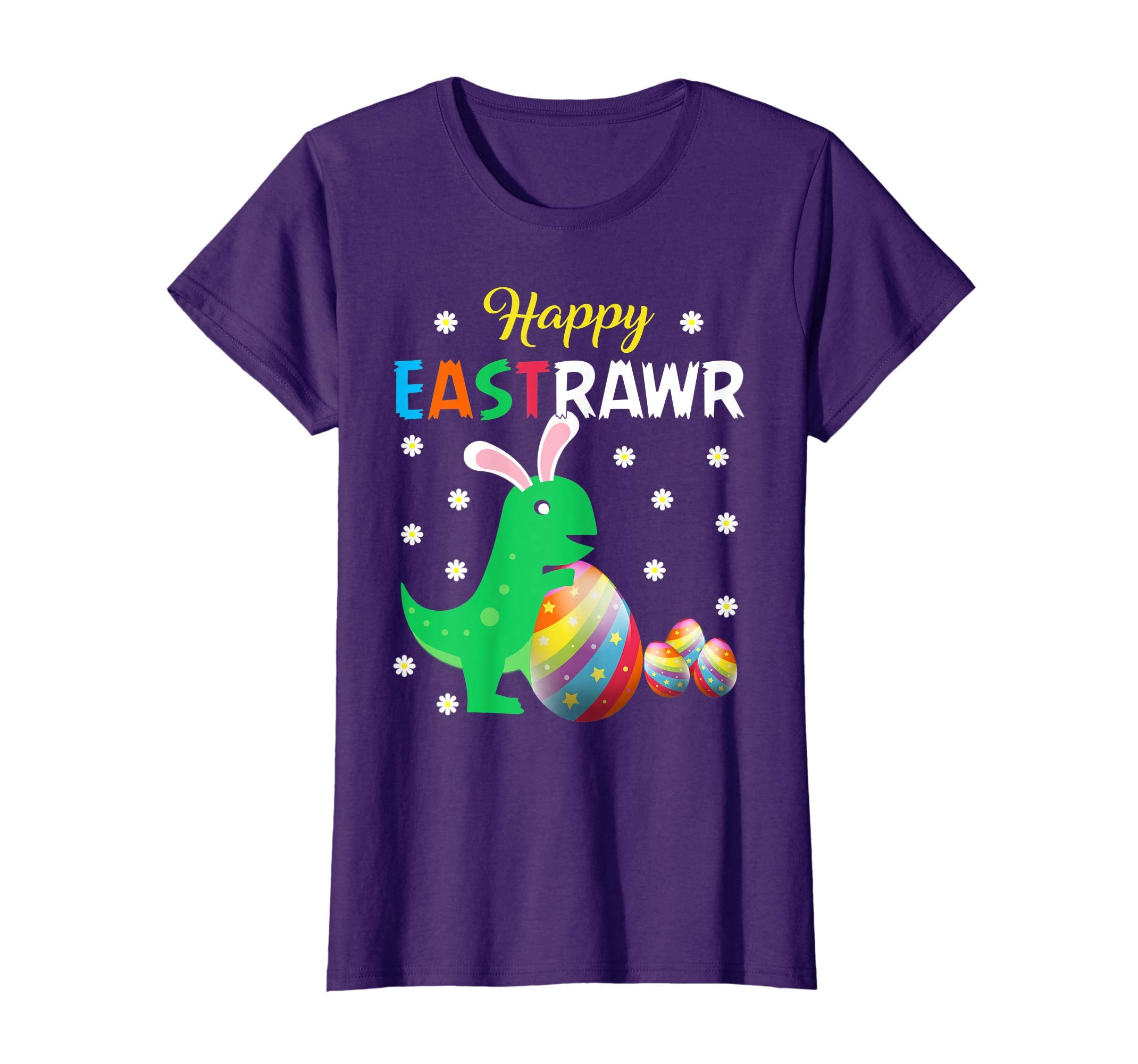 Happy Eastrawr T Rex Dinosaur Easter Bunny Egg Shirt Kids