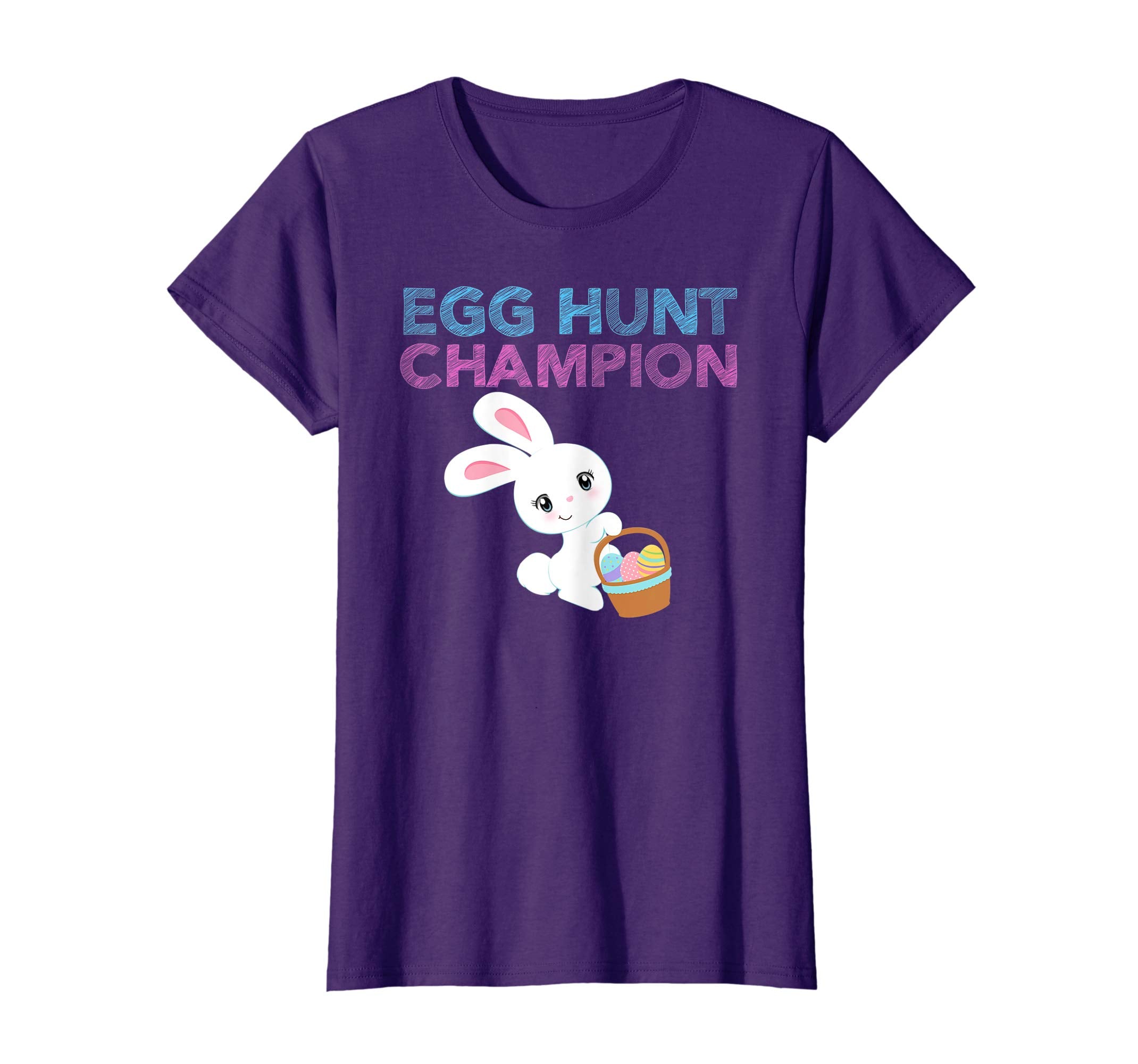 EASTER EGG HUNT CHAMPION Bunny T-Shirt Girls Kids Toddlers