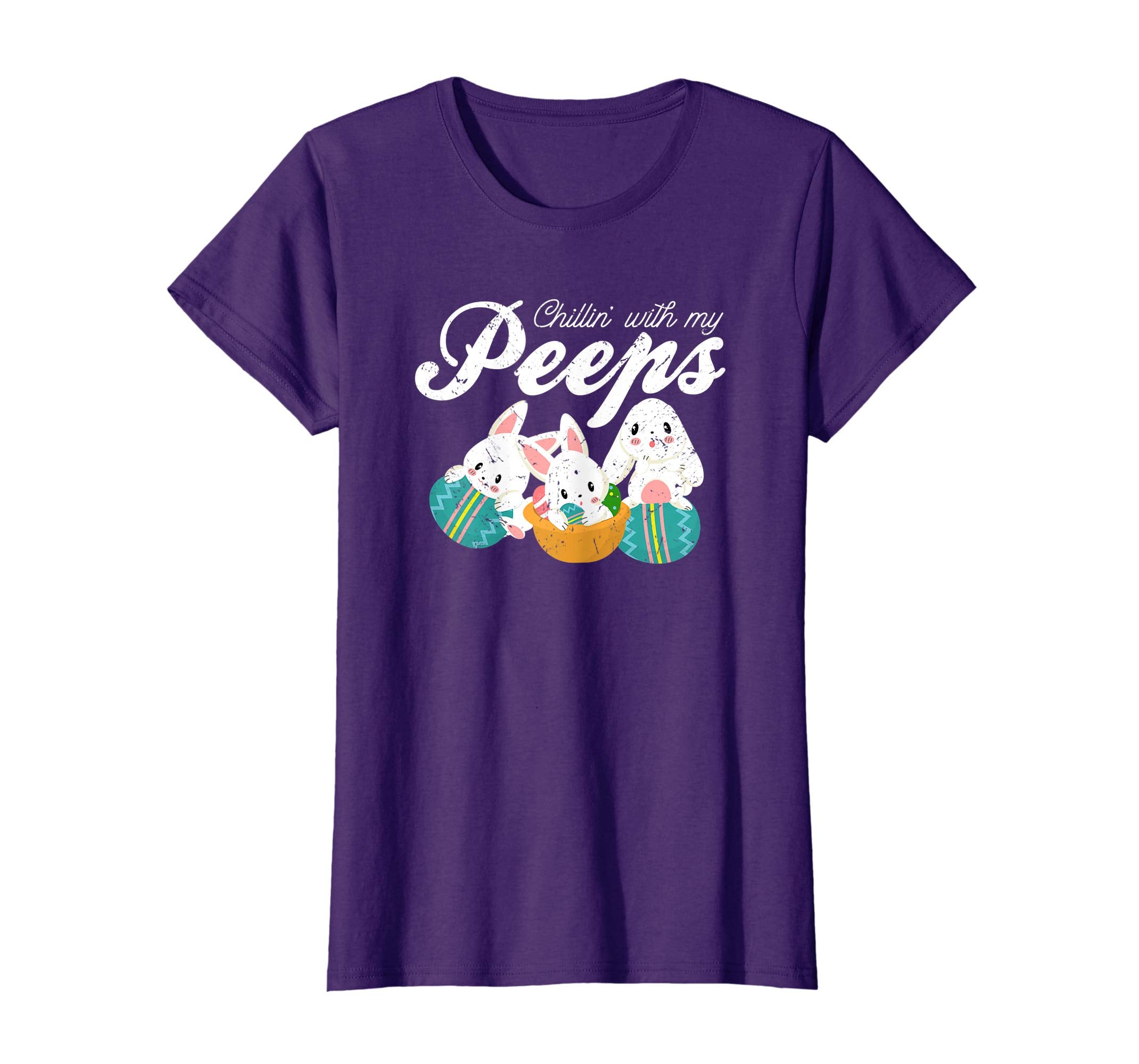 Chillin' With My Peeps Easter Bunny Christian T-Shirt