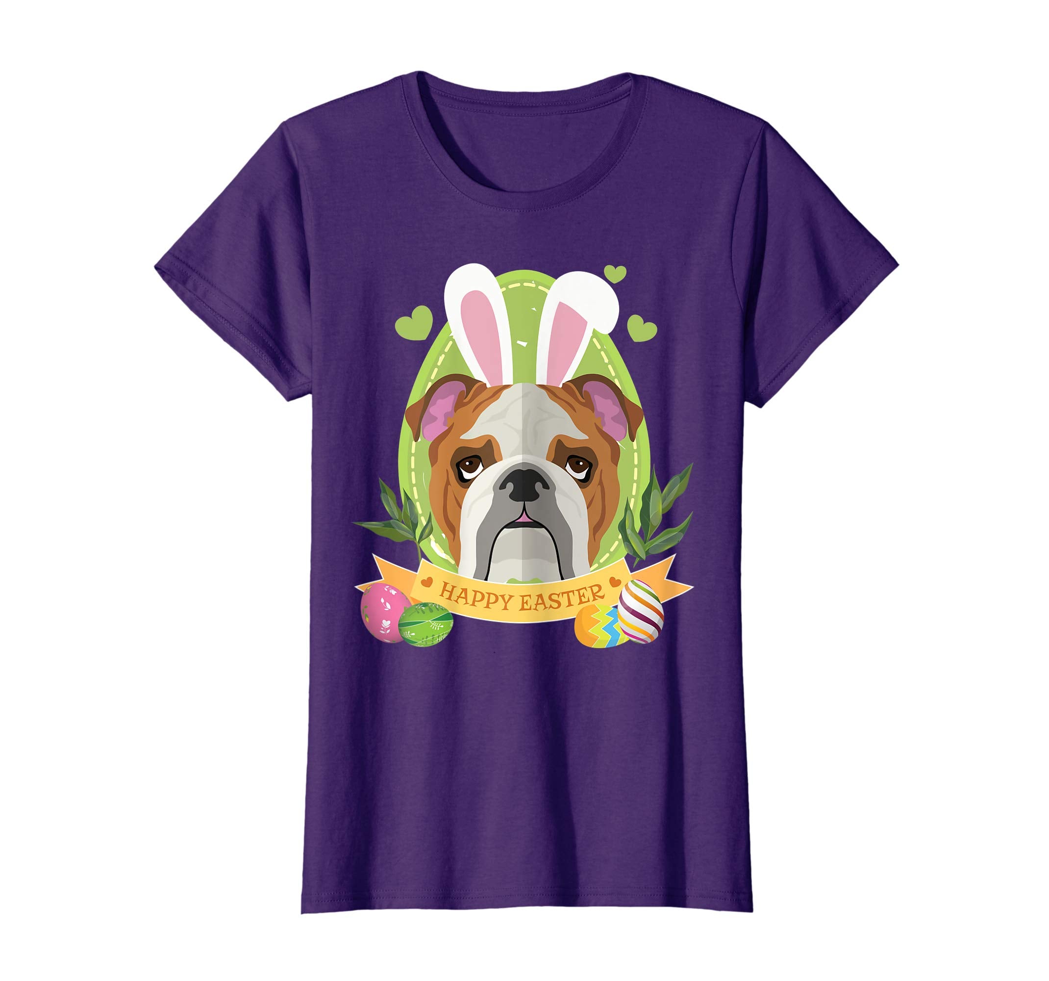 Bunny Bulldog Dog Easter Day Lovers T-Shirt Egg Hunting