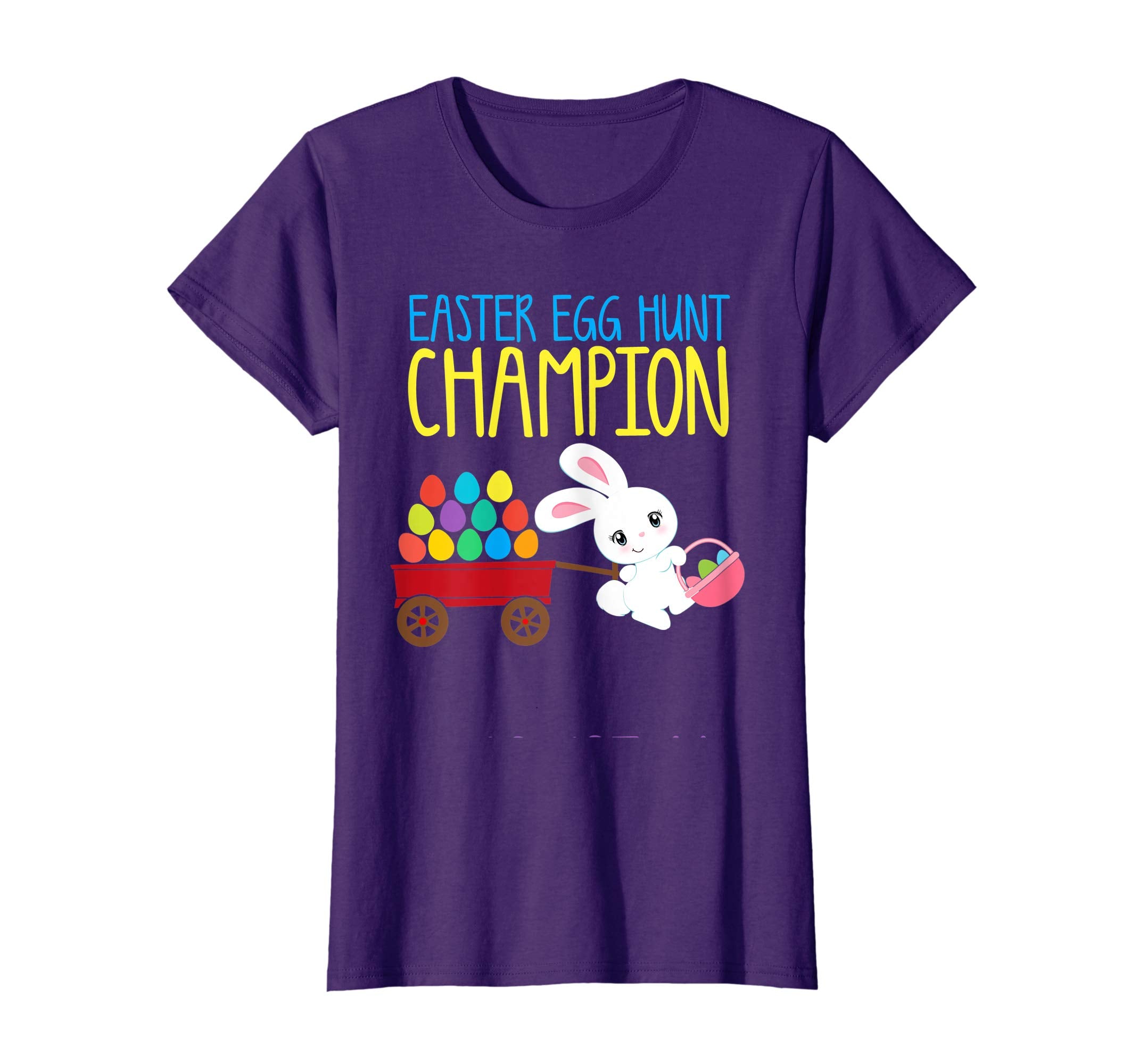 EASTER EGG HUNT CHAMPION Bunny T-Shirt Girls Kids Toddlers