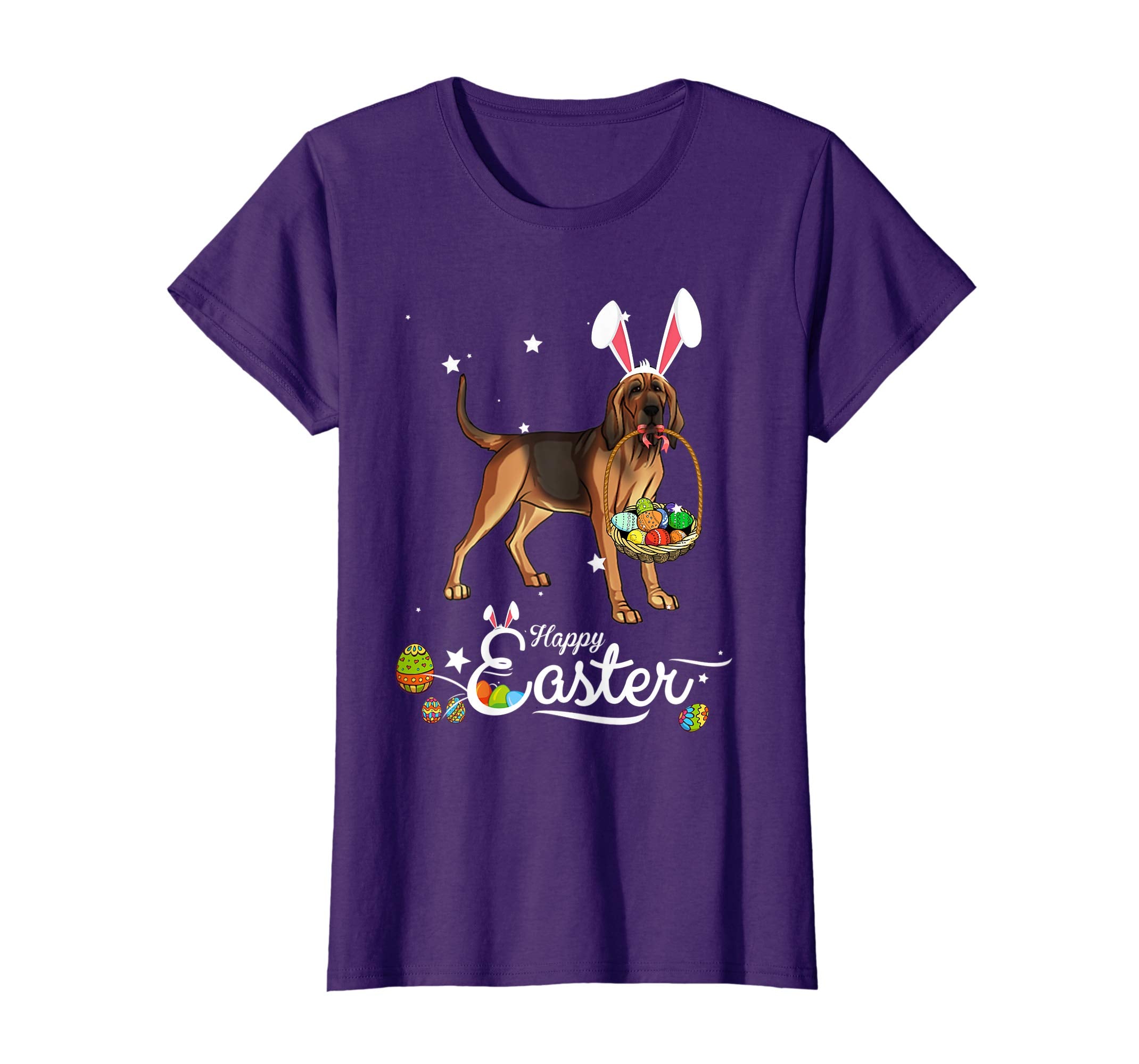 Bloodhound Dog With Bunny Hat Easter Costume T Shirt