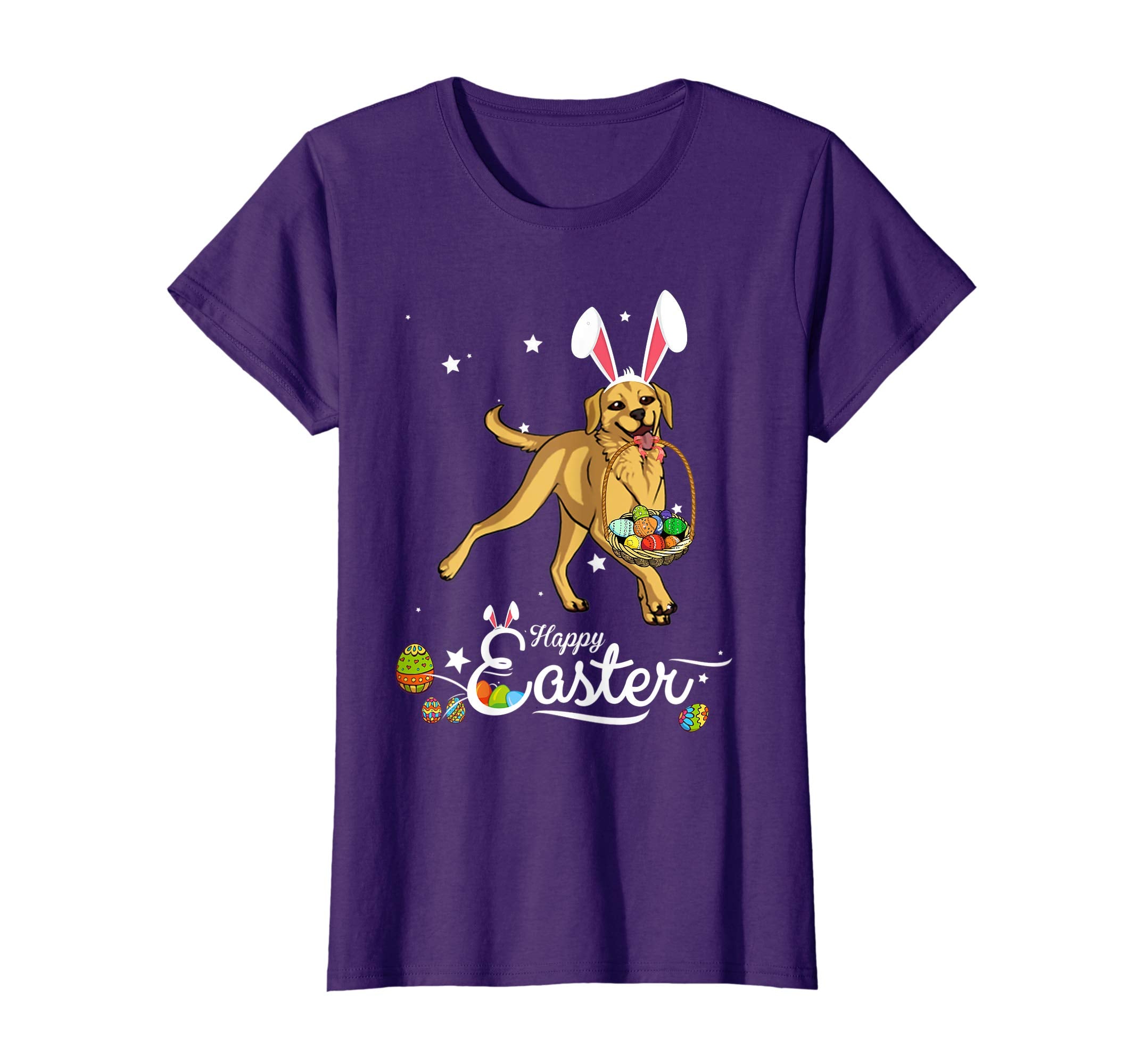 Labrador Retriever Dog With Bunny Hat Easter Costume T Shirt