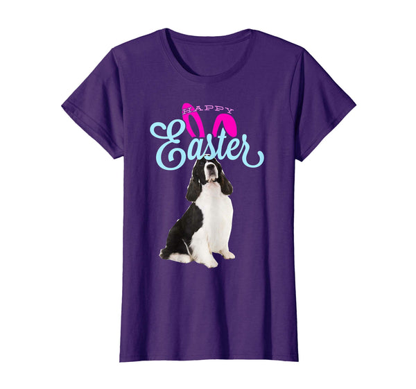 Easter Bunny English Springer Spaniel Tshirt Mom Women Gift