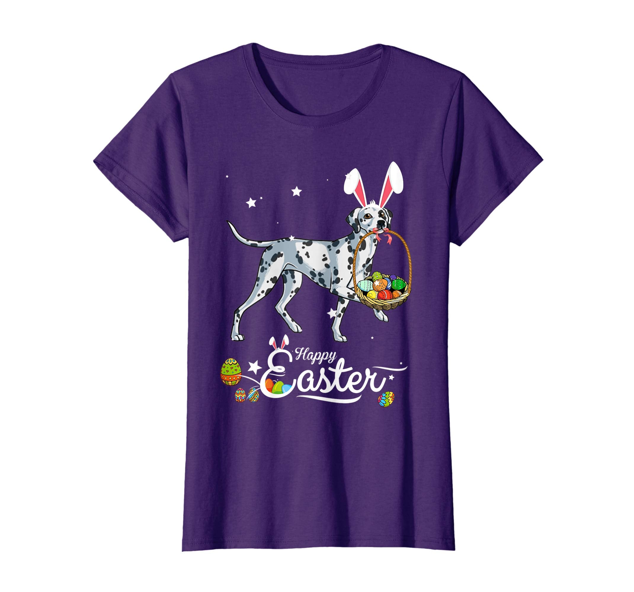 Dalmatian Dog With Bunny Hat Easter Costume T Shirt