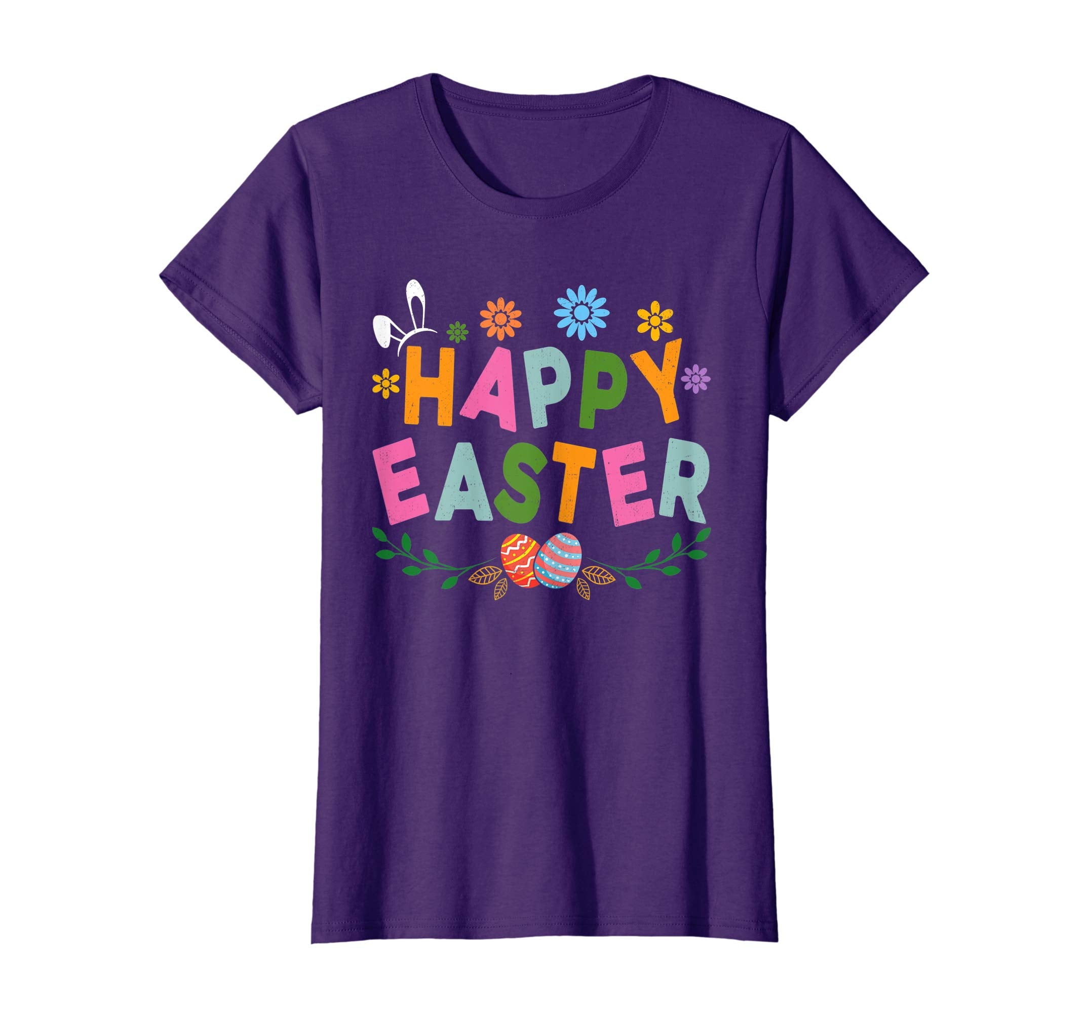 Happy Easter Shirt For Boys Girls Women Men Colorful Eggs